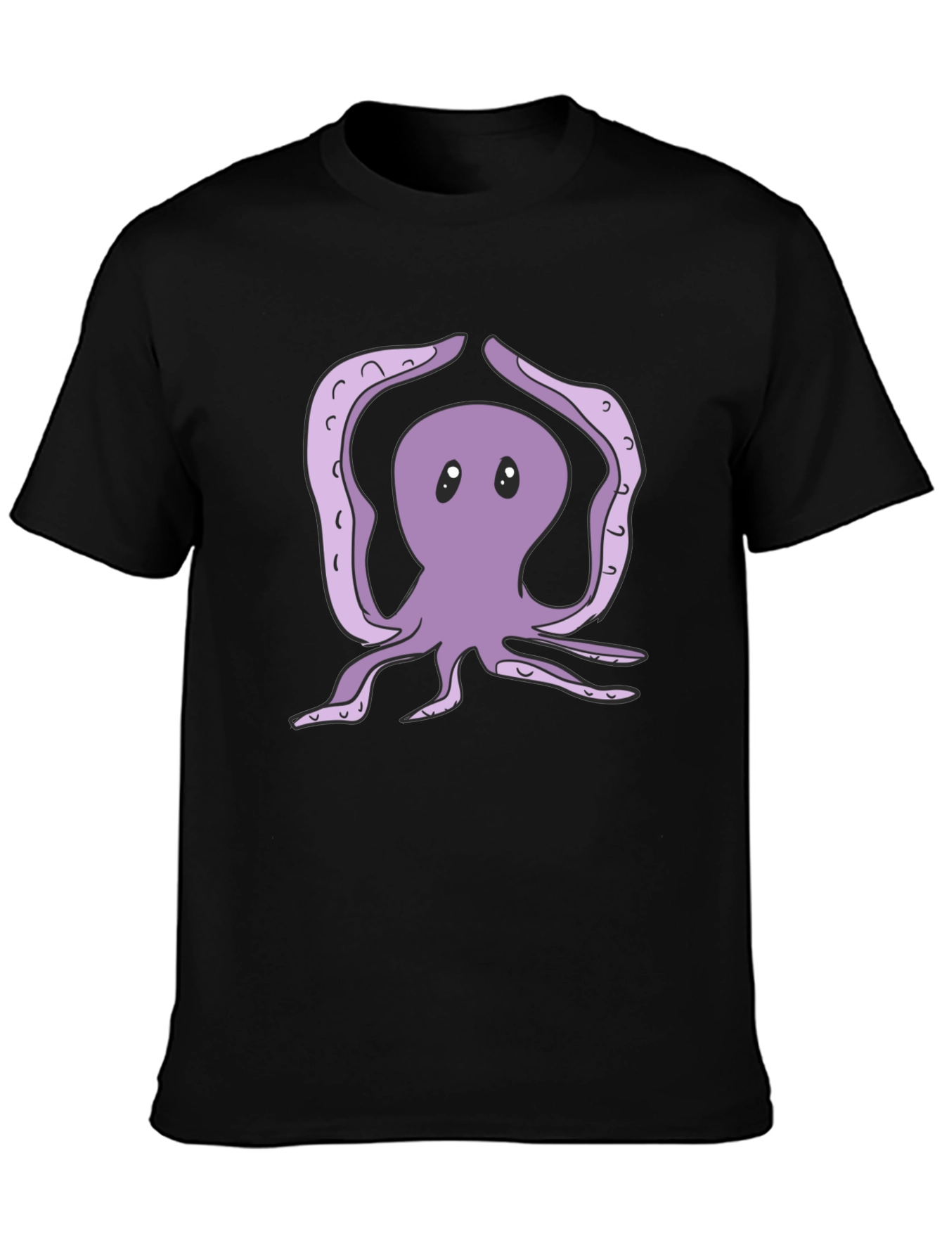 Yoga Octopus Graphic Tee - Black Cotton T-Shirt