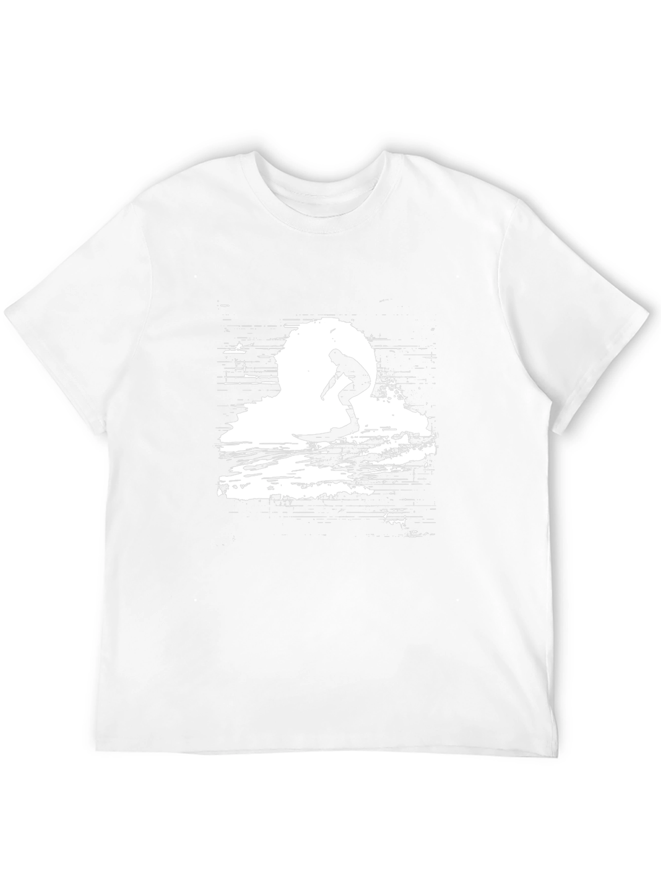 Surfing Silhouette Black T-Shirt
