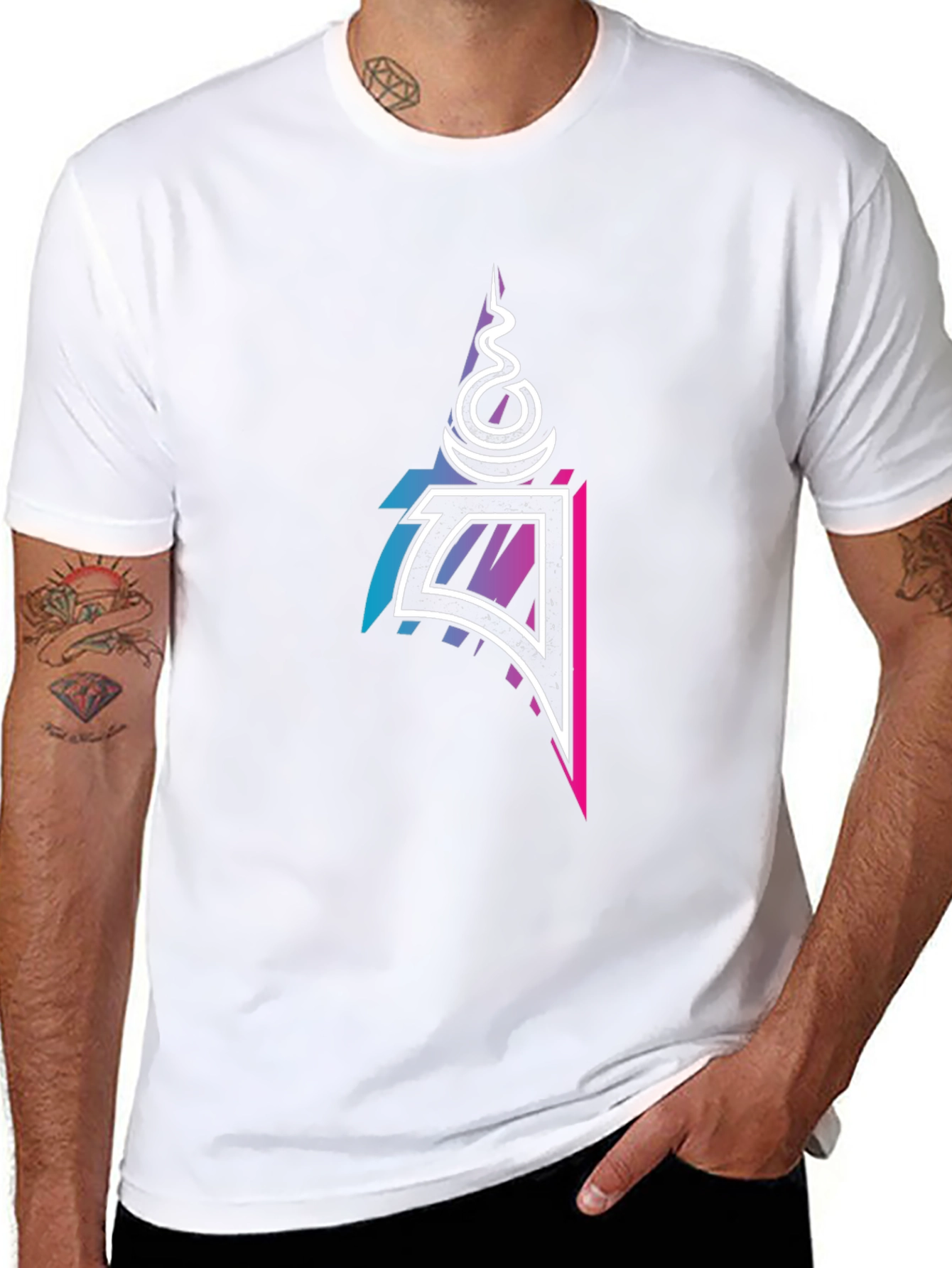 Abstract Symbol Black T-Shirt