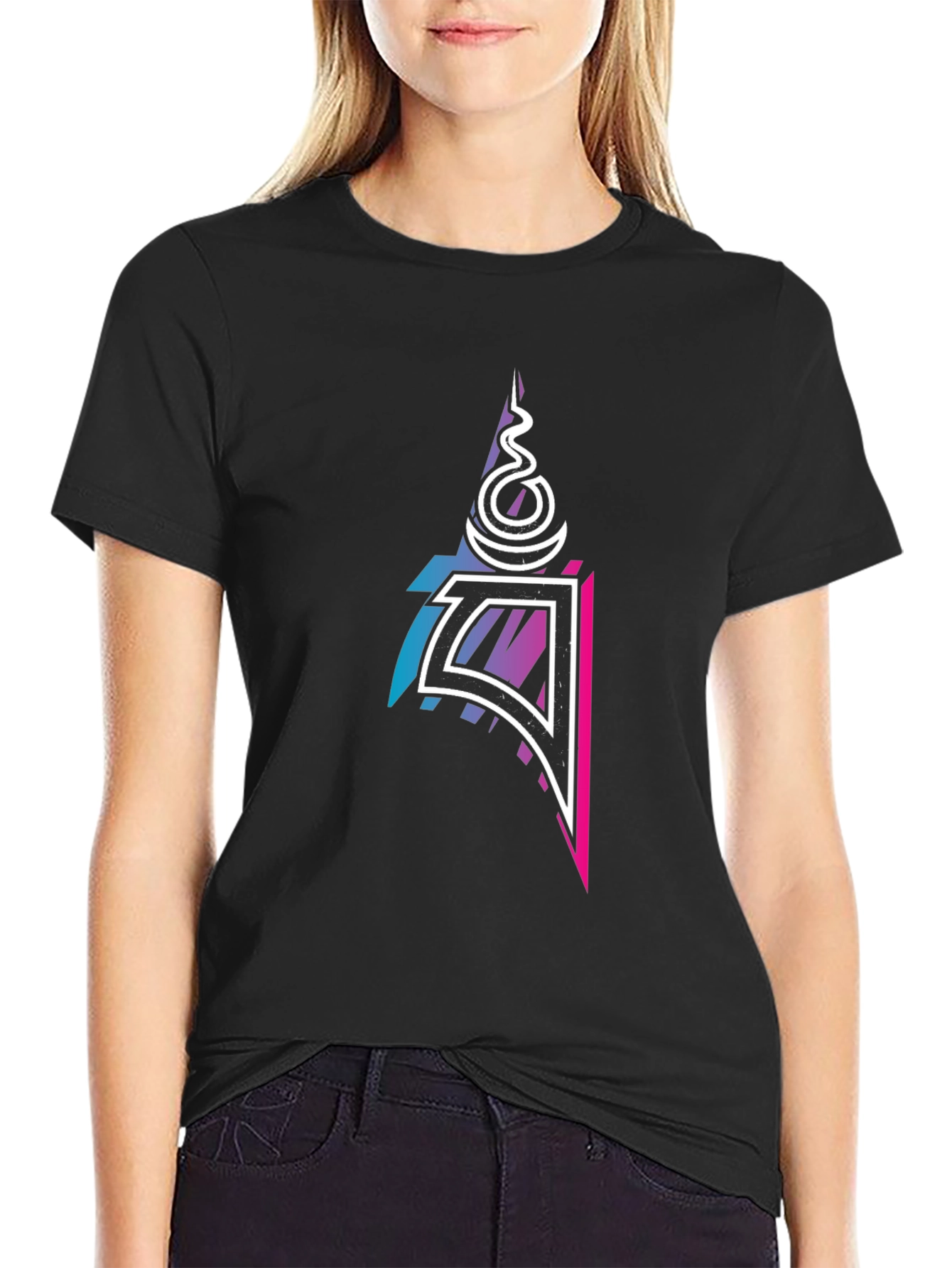 Abstract Symbol Black T-Shirt
