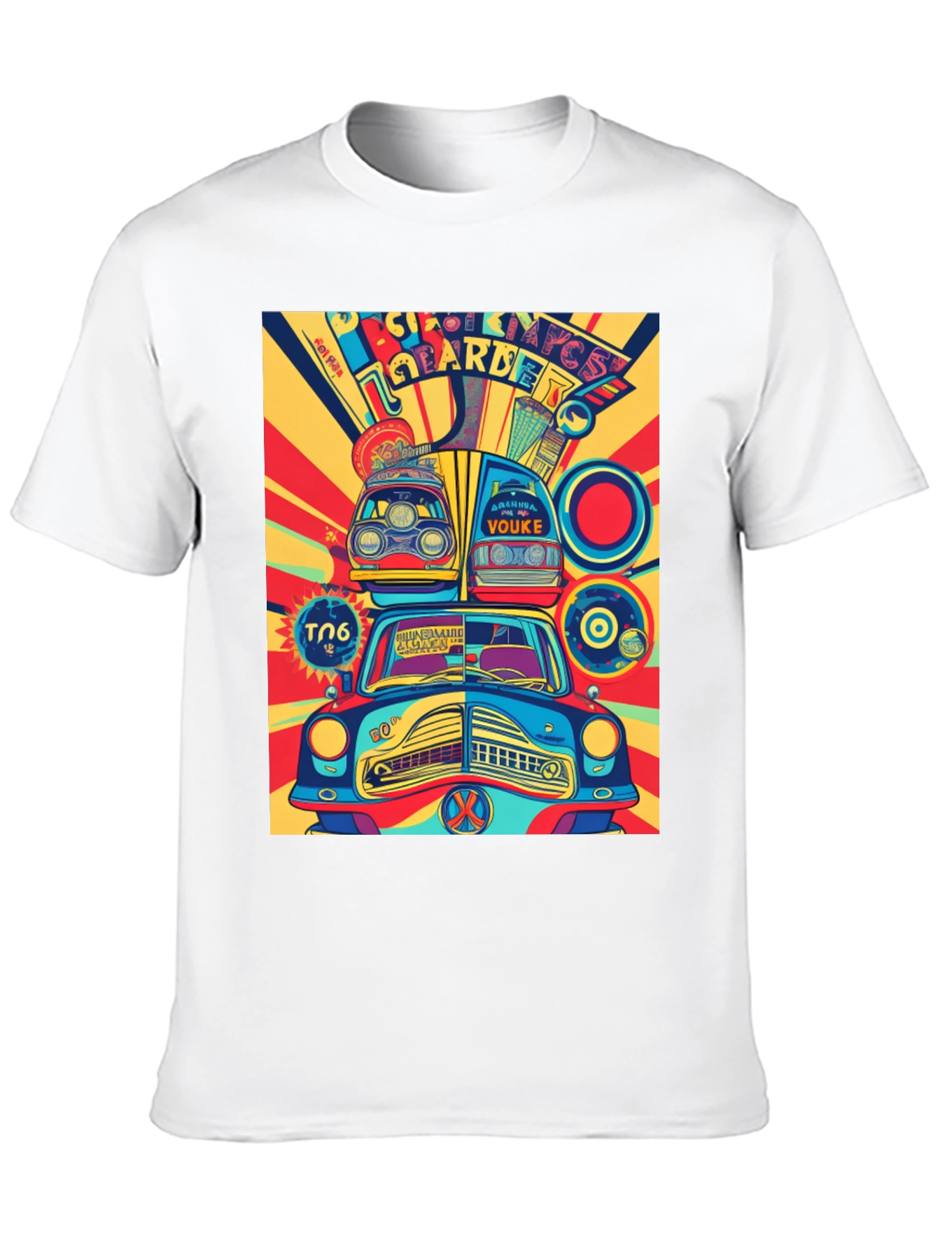 Retro Car Art Graphic Tee