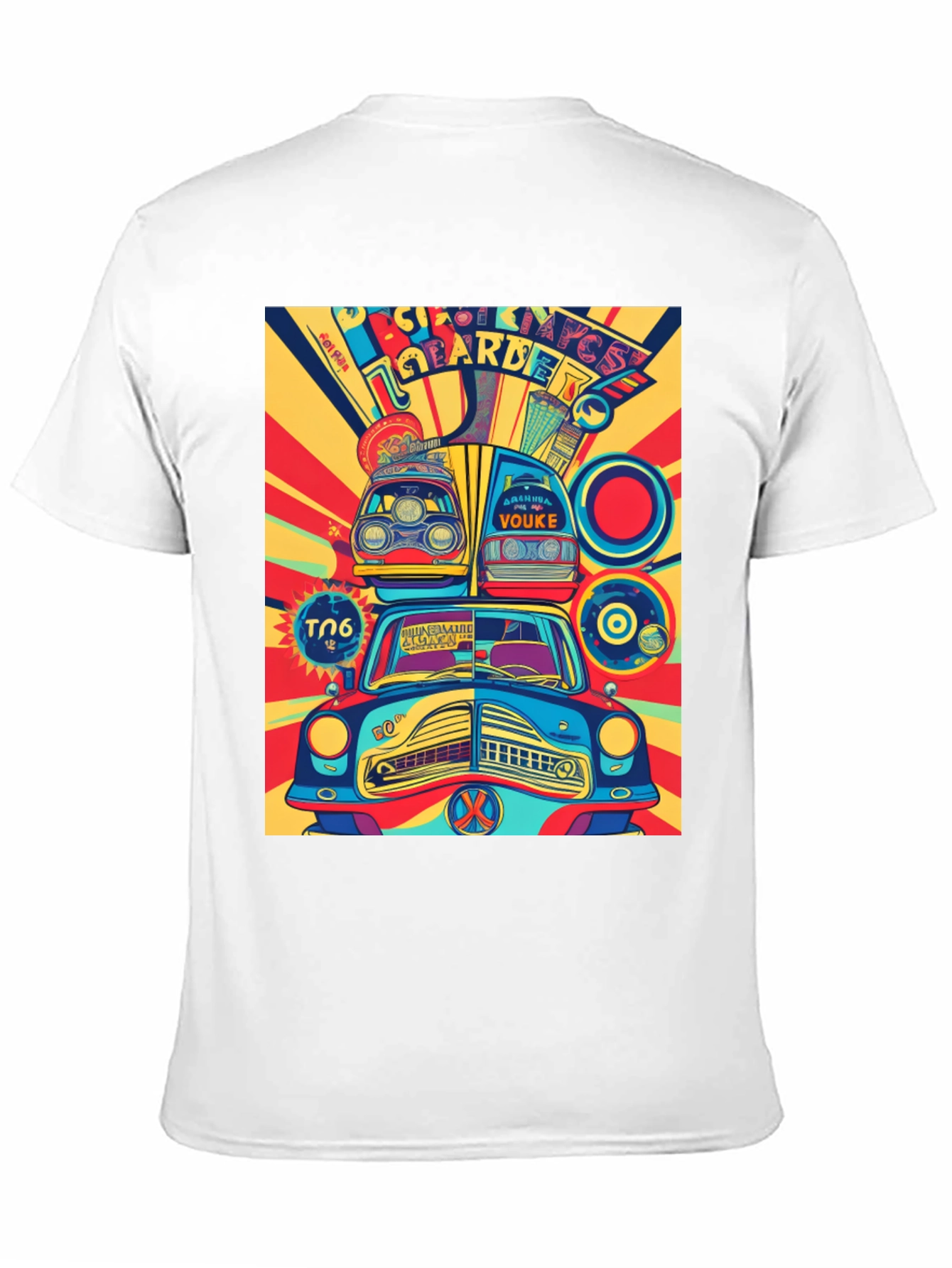 Retro Car Art Graphic Tee