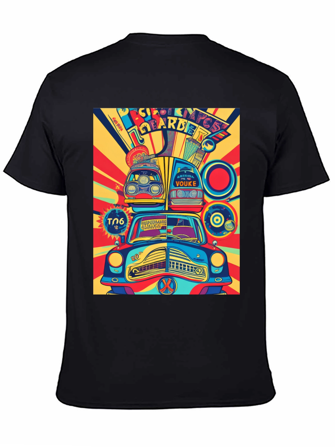 Retro Car Art Graphic Tee