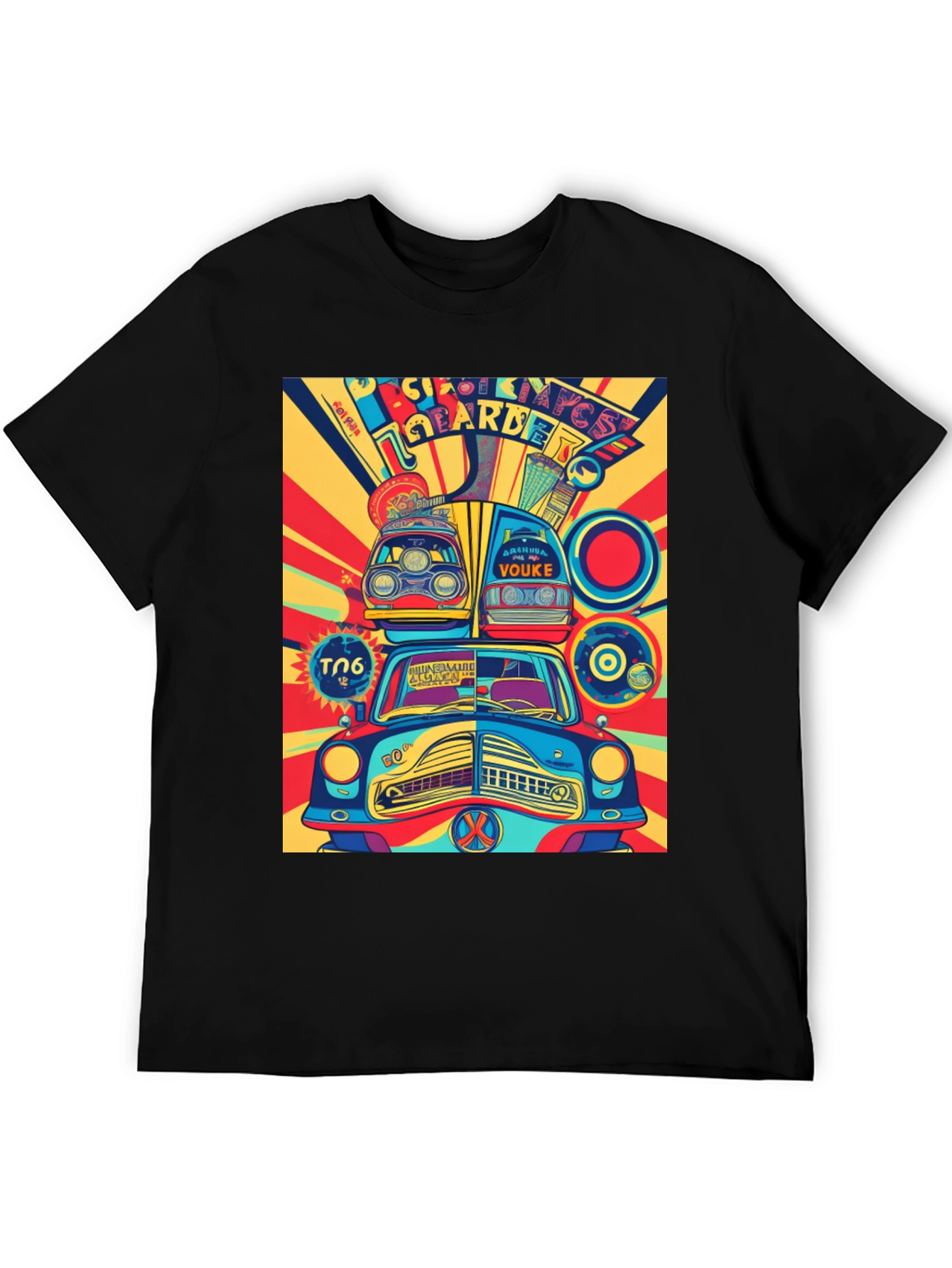 Retro Car Art Graphic Tee