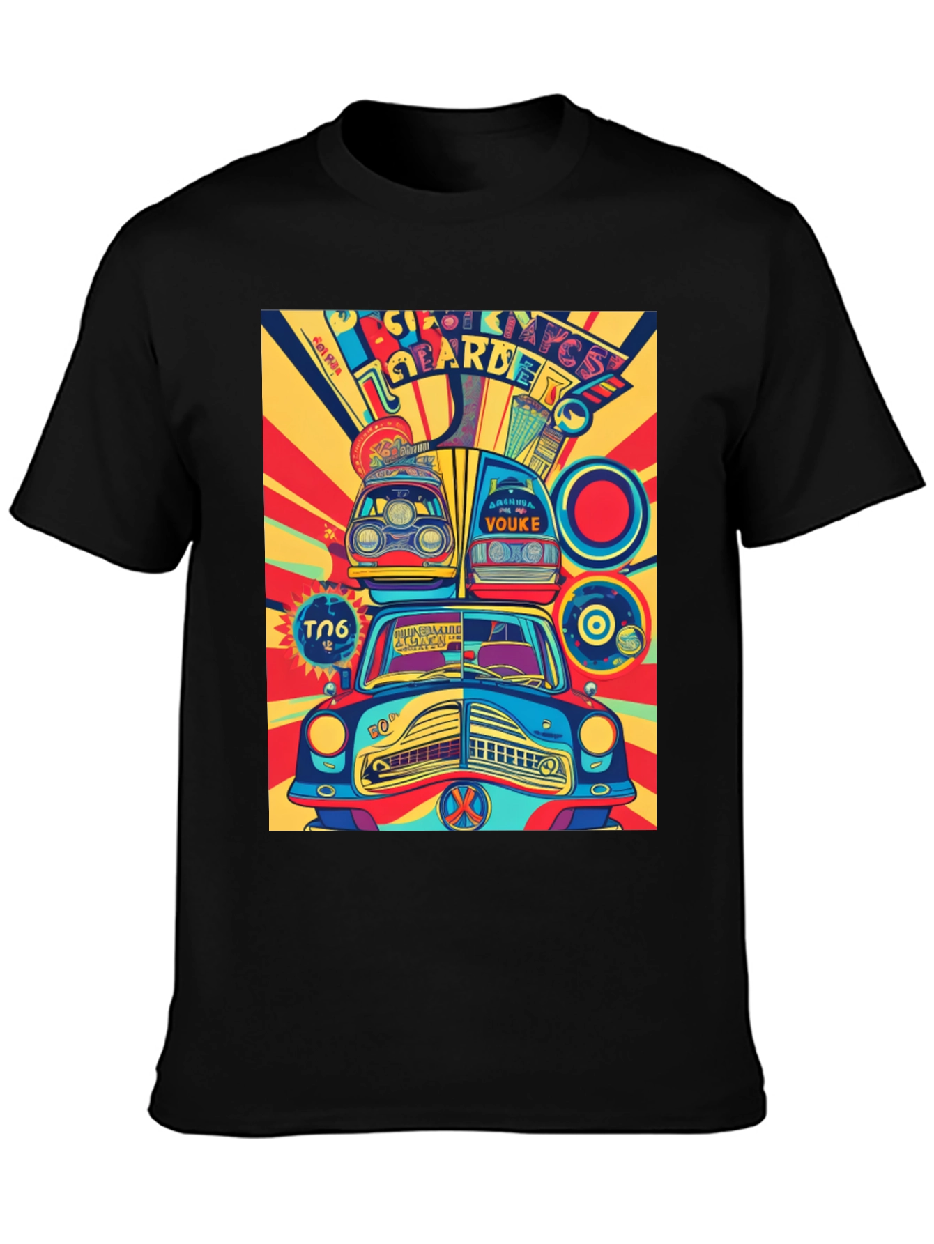 Retro Car Art Graphic Tee