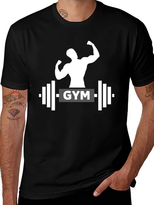 Gym Muscle Tee - Black Fitness T-Shirt