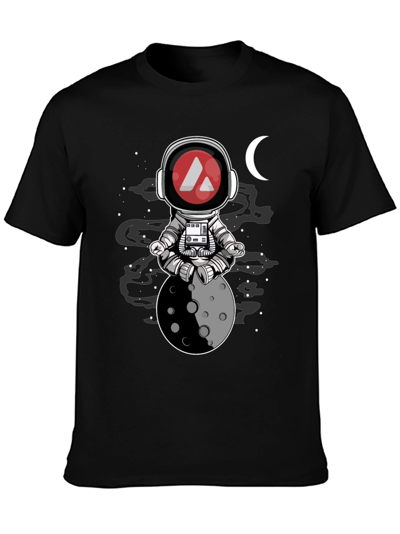 Astronaut Moon Meditation T-Shirt - Crypto Style