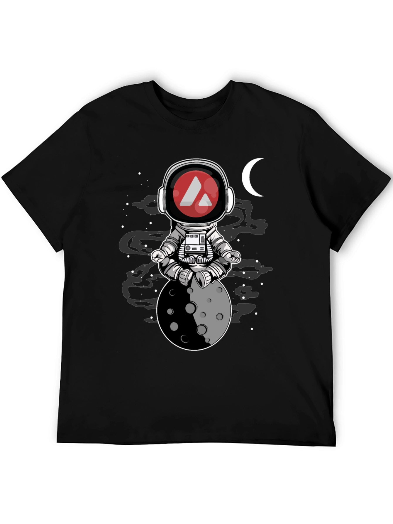 Astronaut Moon Meditation T-Shirt - Crypto Style
