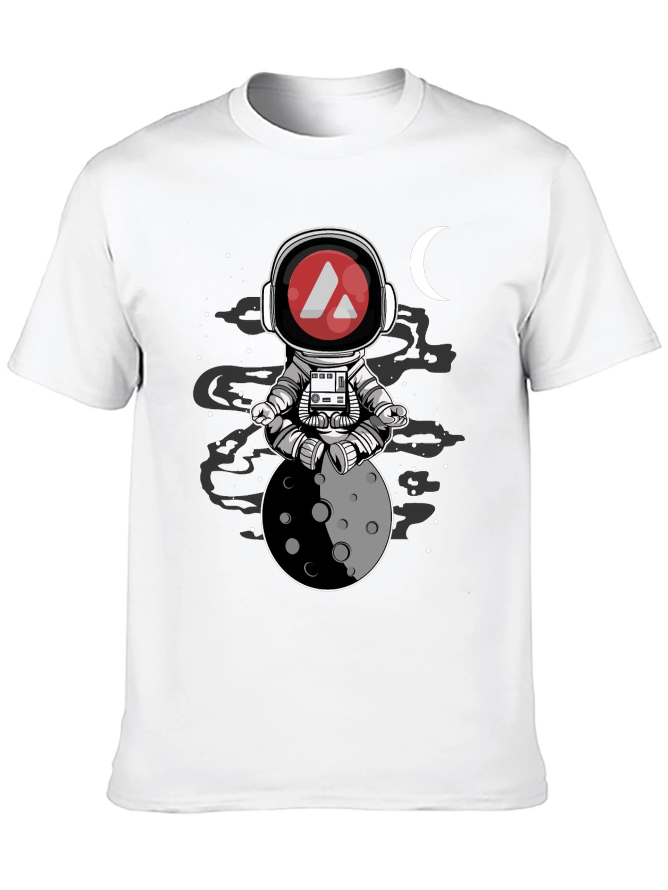 Astronaut Moon Meditation T-Shirt - Crypto Style