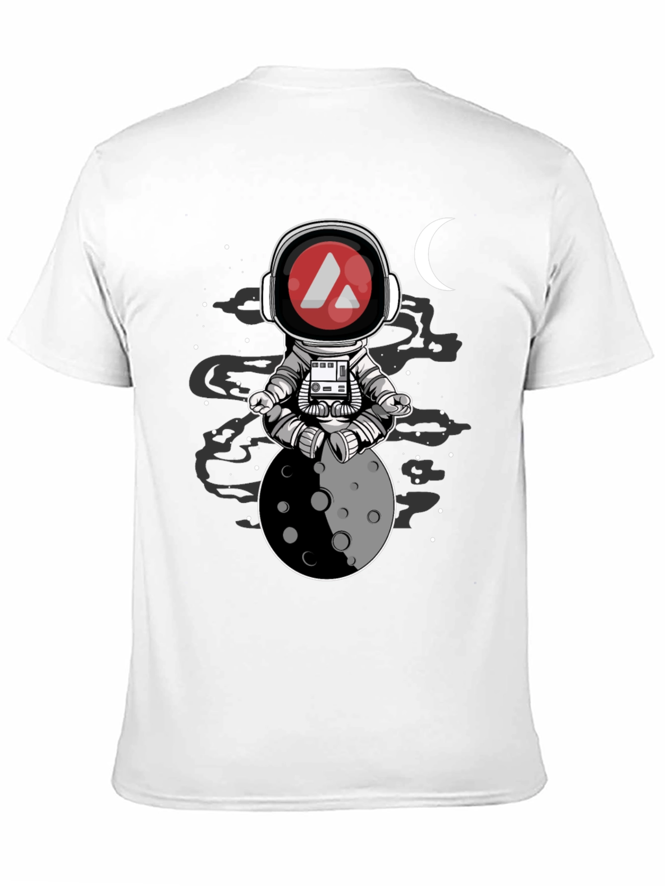 Astronaut Moon Meditation T-Shirt - Crypto Style