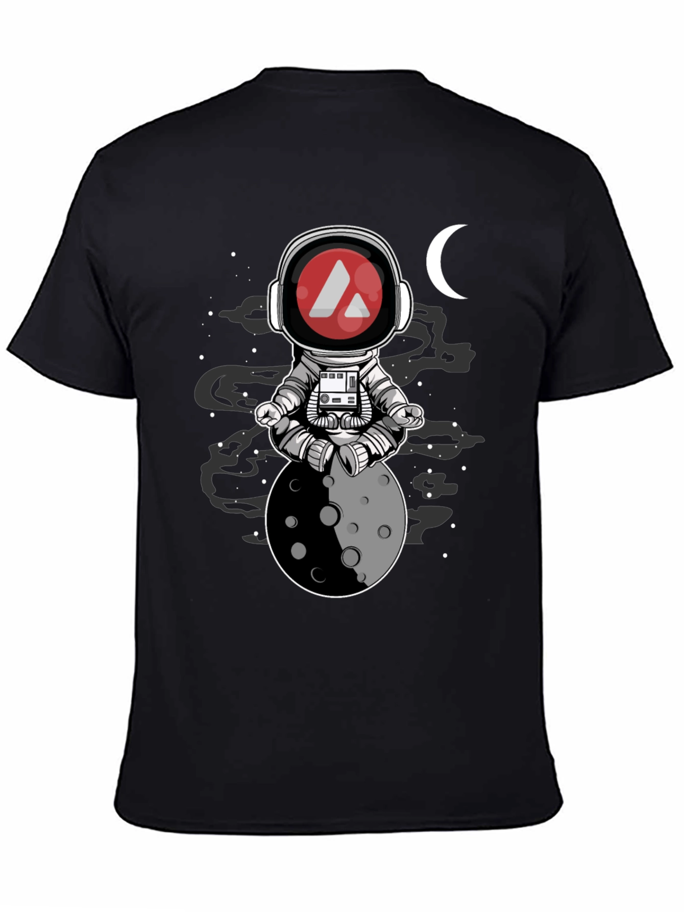 Astronaut Moon Meditation T-Shirt - Crypto Style
