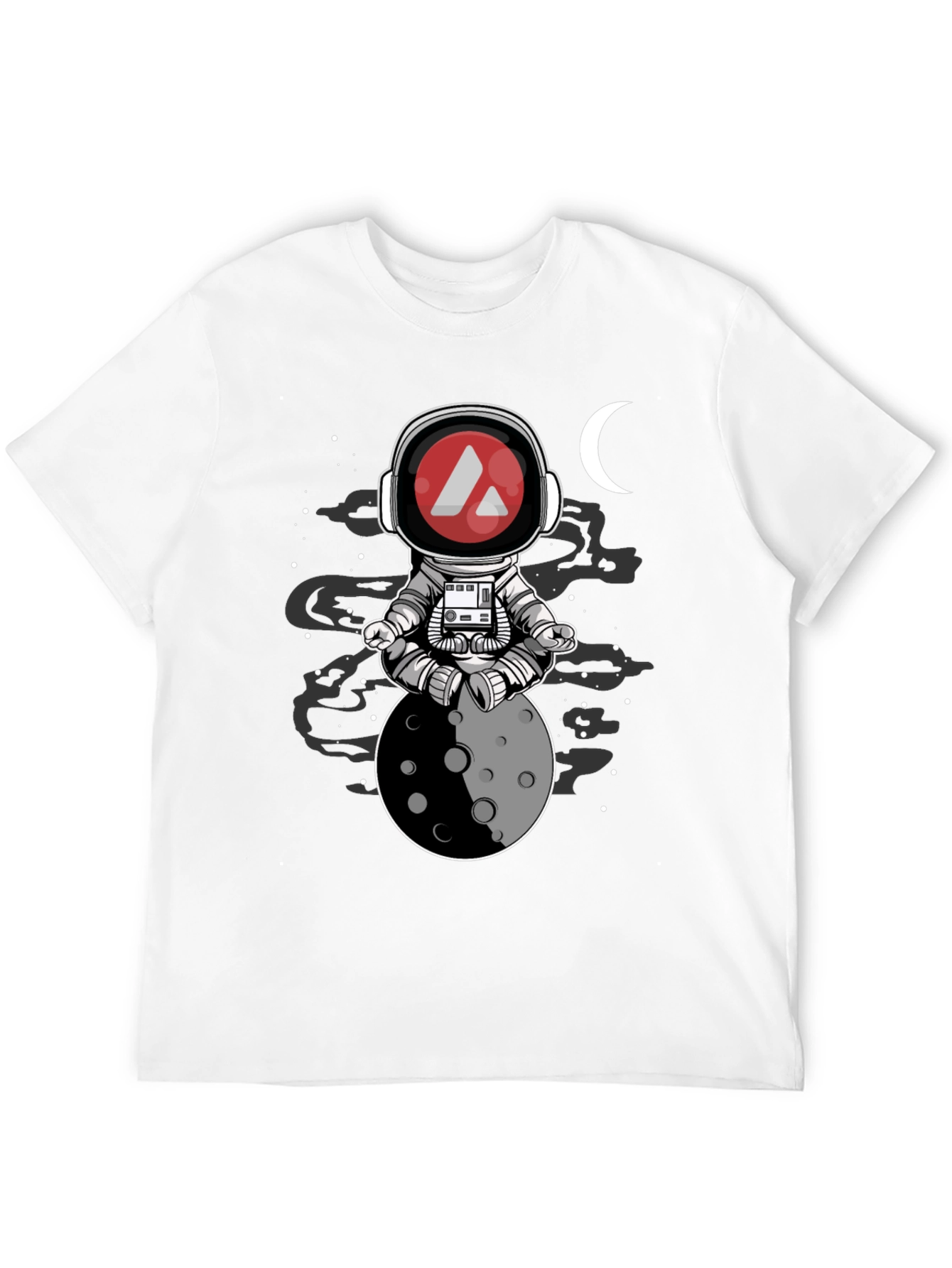 Astronaut Moon Meditation T-Shirt - Crypto Style