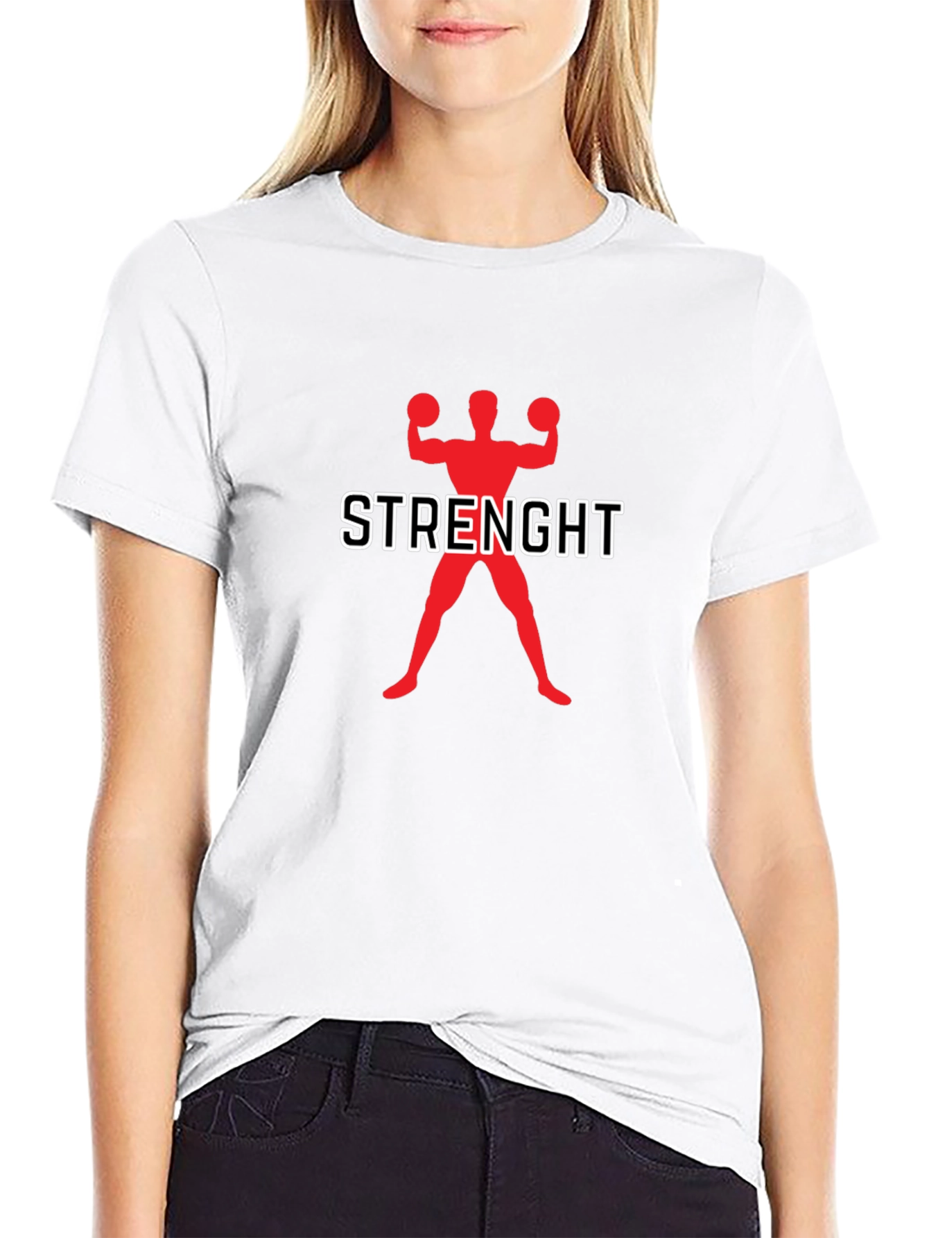Strength Training Graphic Tee - Black