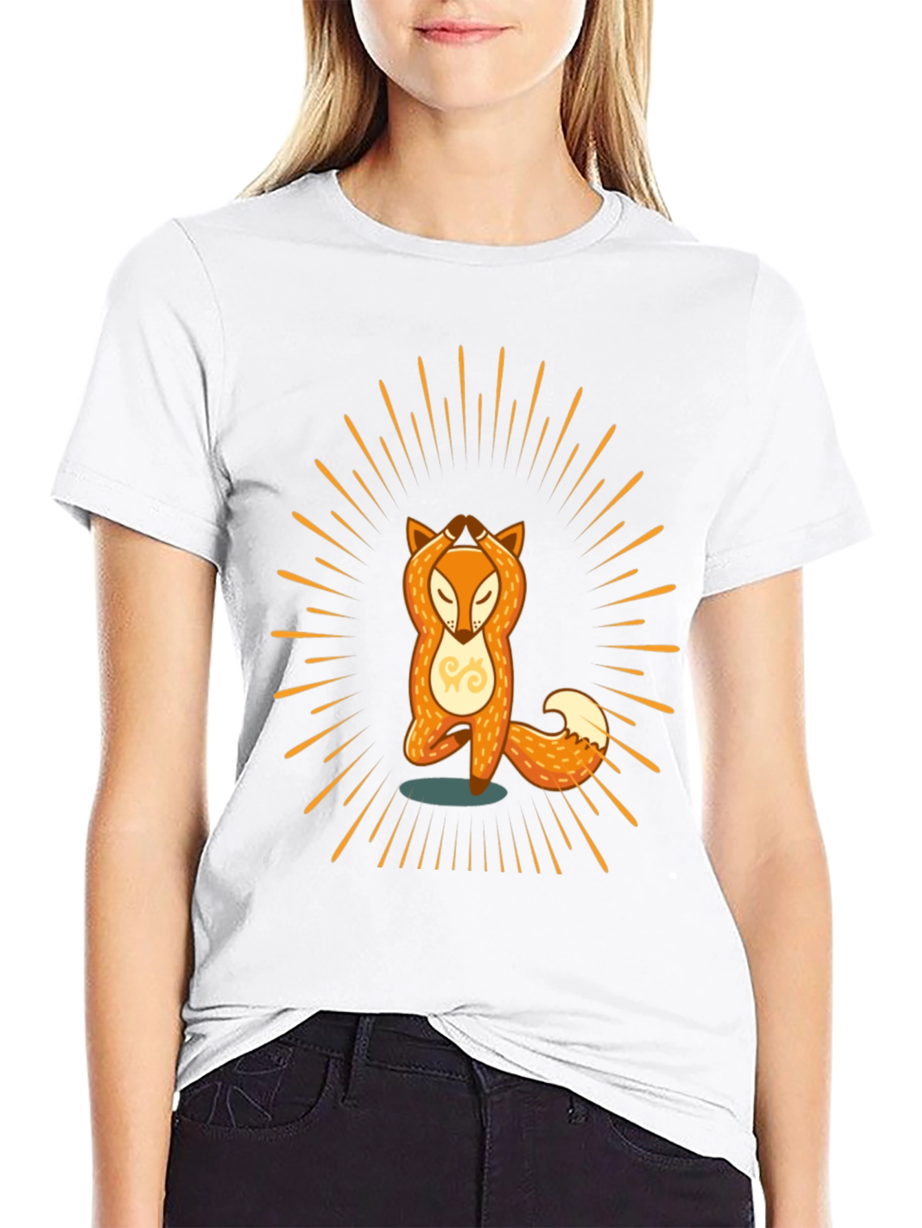 Yoga Fox Graphic Tee - Zen Vibes T-Shirt