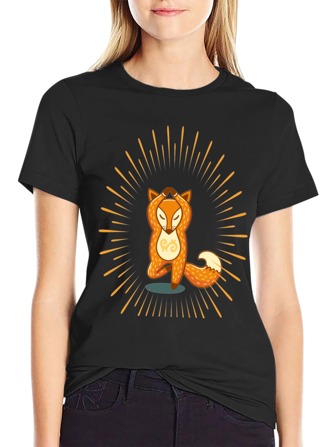 Yoga Fox Graphic Tee - Zen Vibes T-Shirt