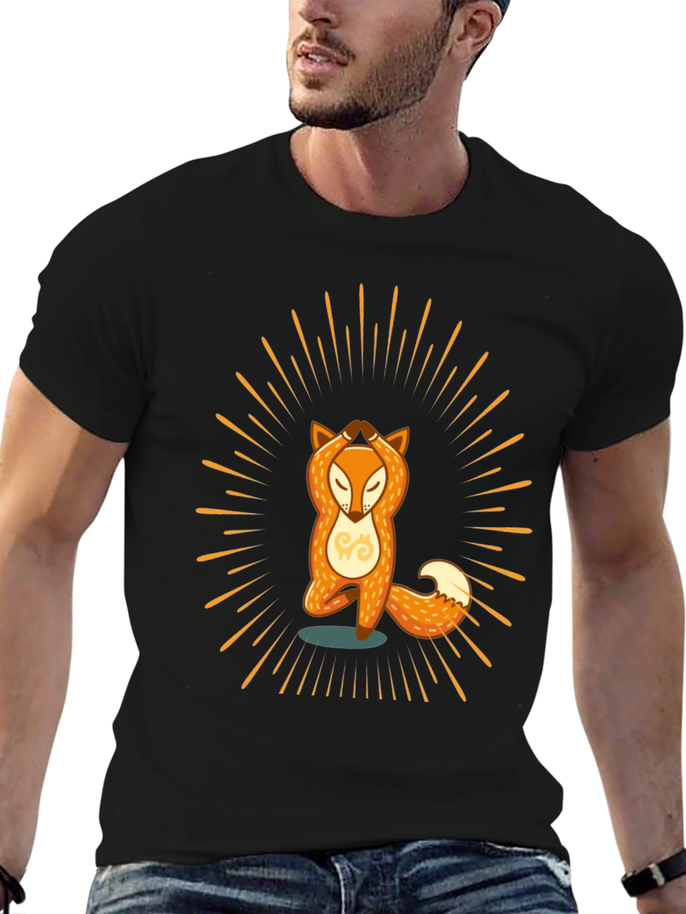 Yoga Fox Graphic Tee - Zen Vibes T-Shirt