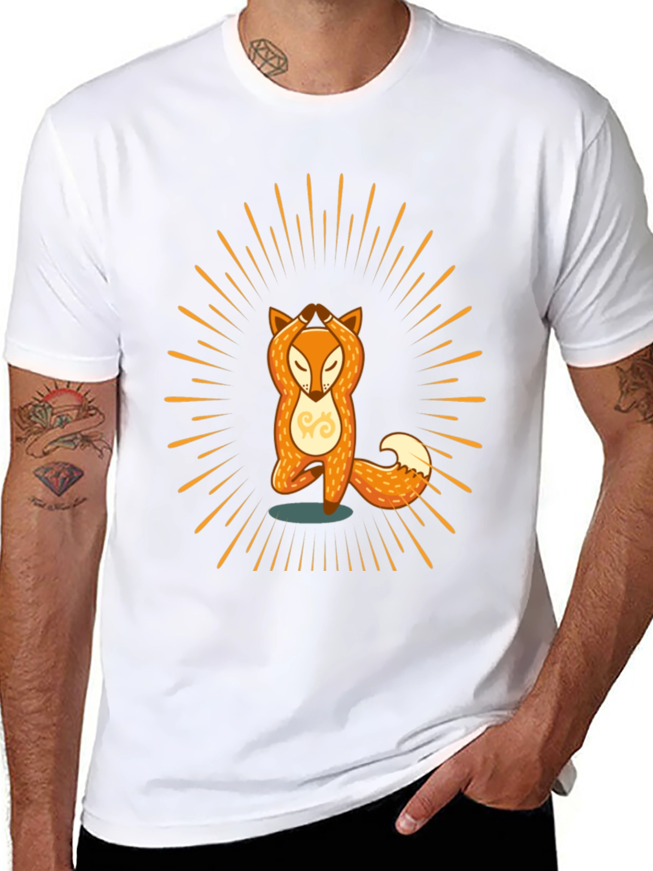 Yoga Fox Graphic Tee - Zen Vibes T-Shirt