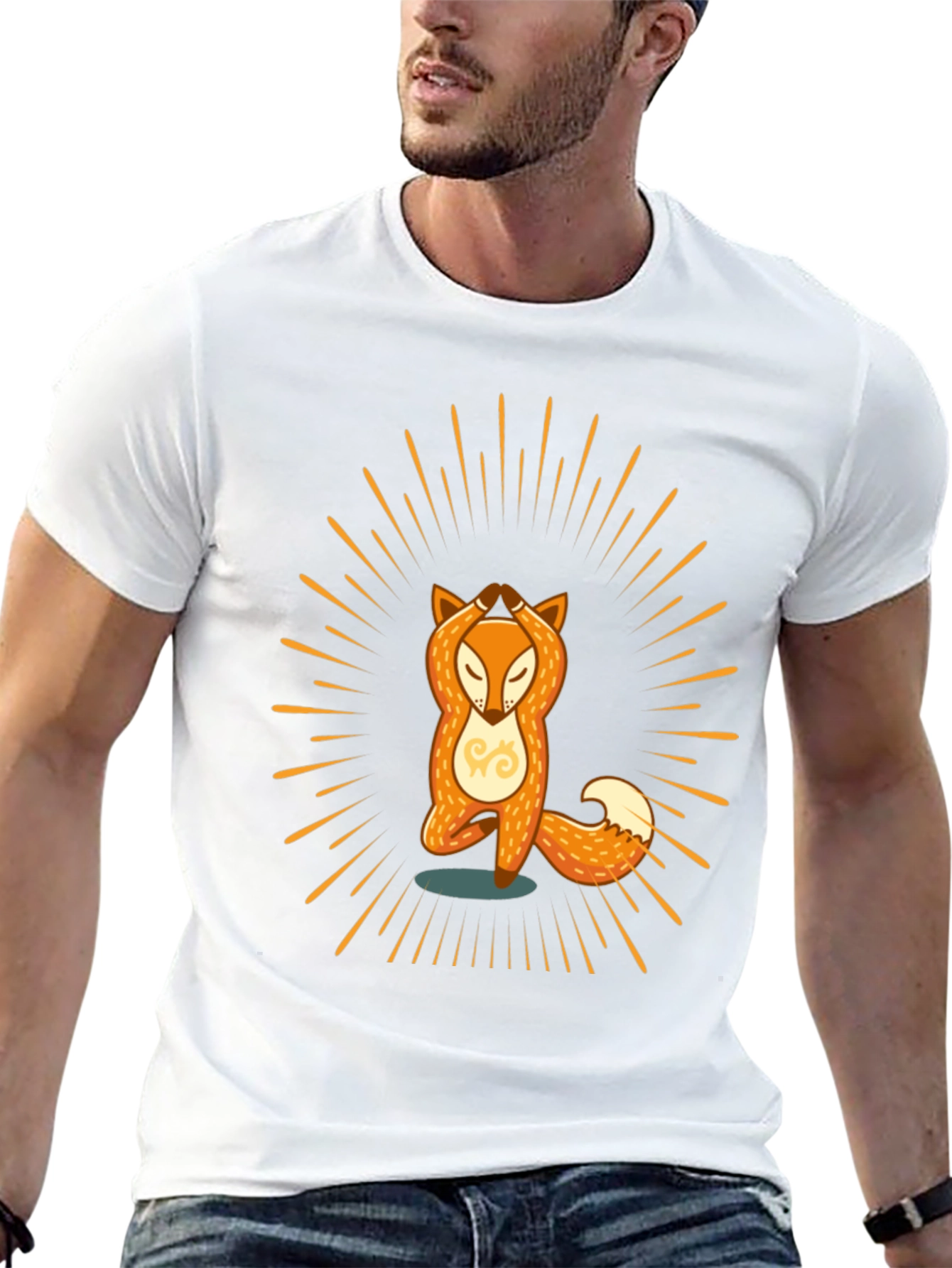 Yoga Fox Graphic Tee - Zen Vibes T-Shirt