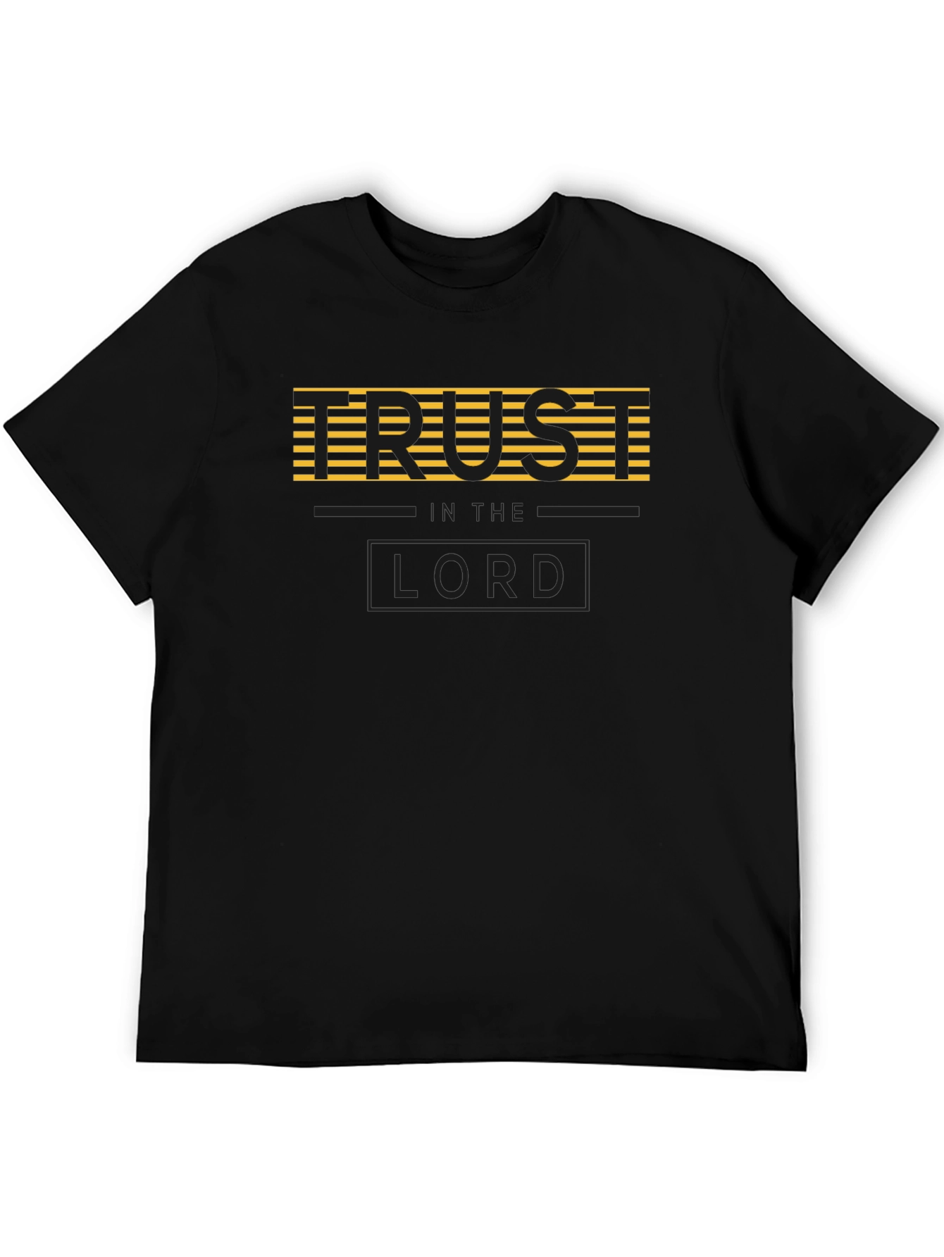 Trust the Lord Black Graphic T-Shirt