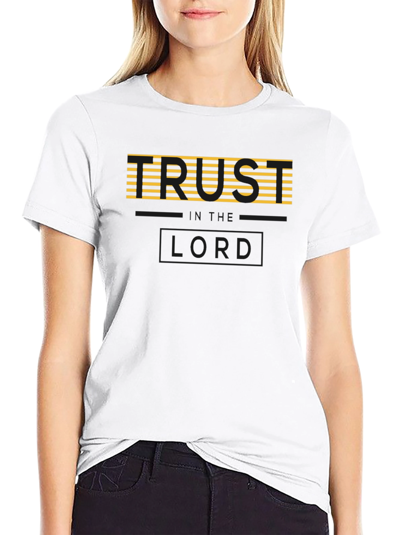 Trust the Lord Black Graphic T-Shirt