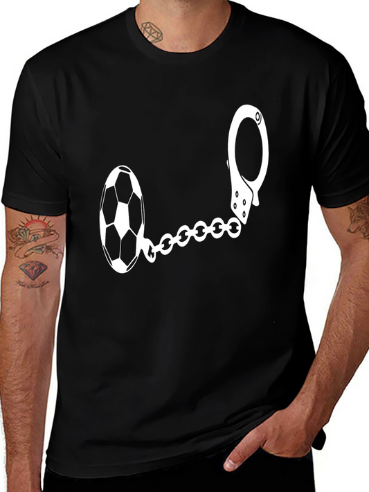 Soccer Ball Handcuff Graphic T-Shirt