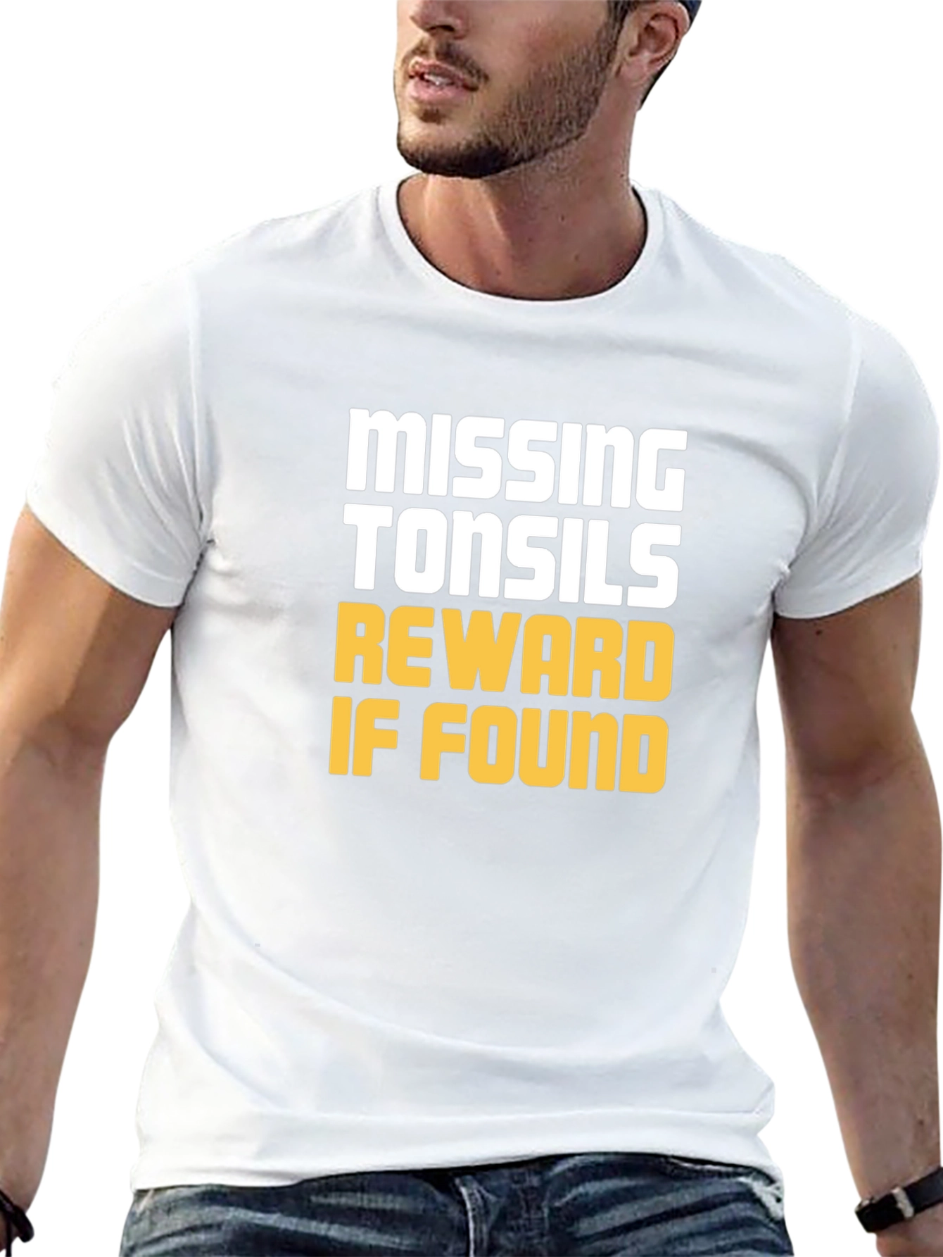 Missing Tonsils Reward T-Shirt - Funny Humor Tee