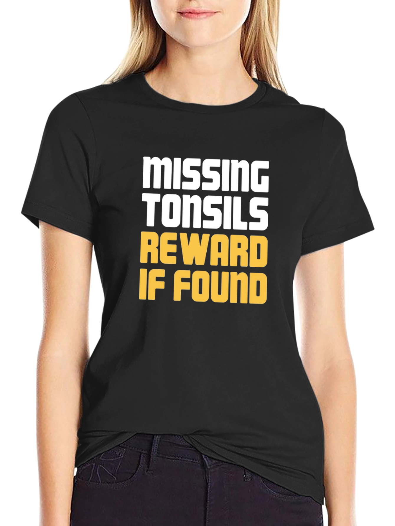 Missing Tonsils Reward T-Shirt - Funny Humor Tee
