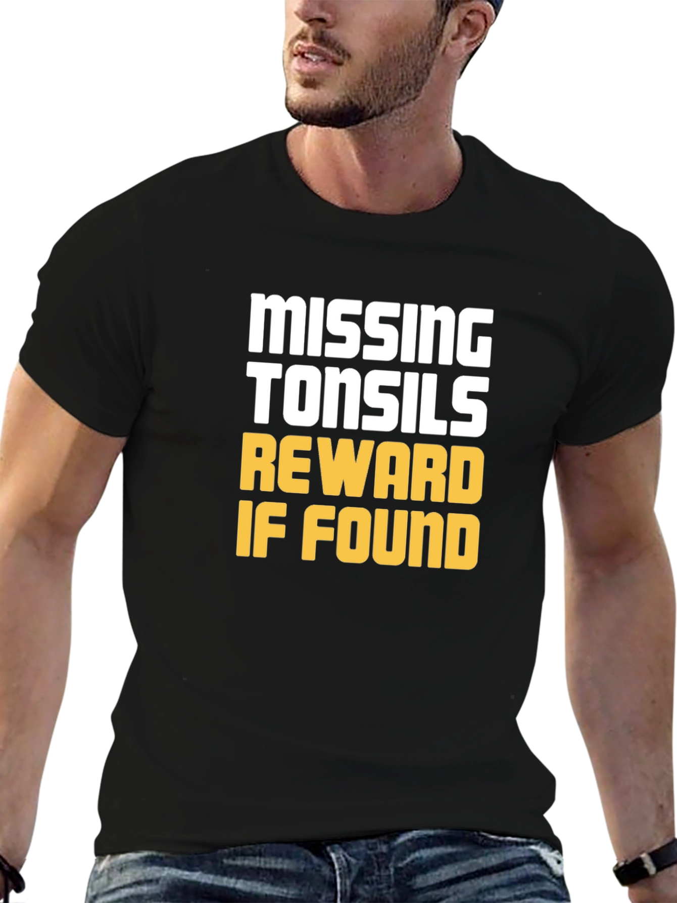 Missing Tonsils Reward T-Shirt - Funny Humor Tee