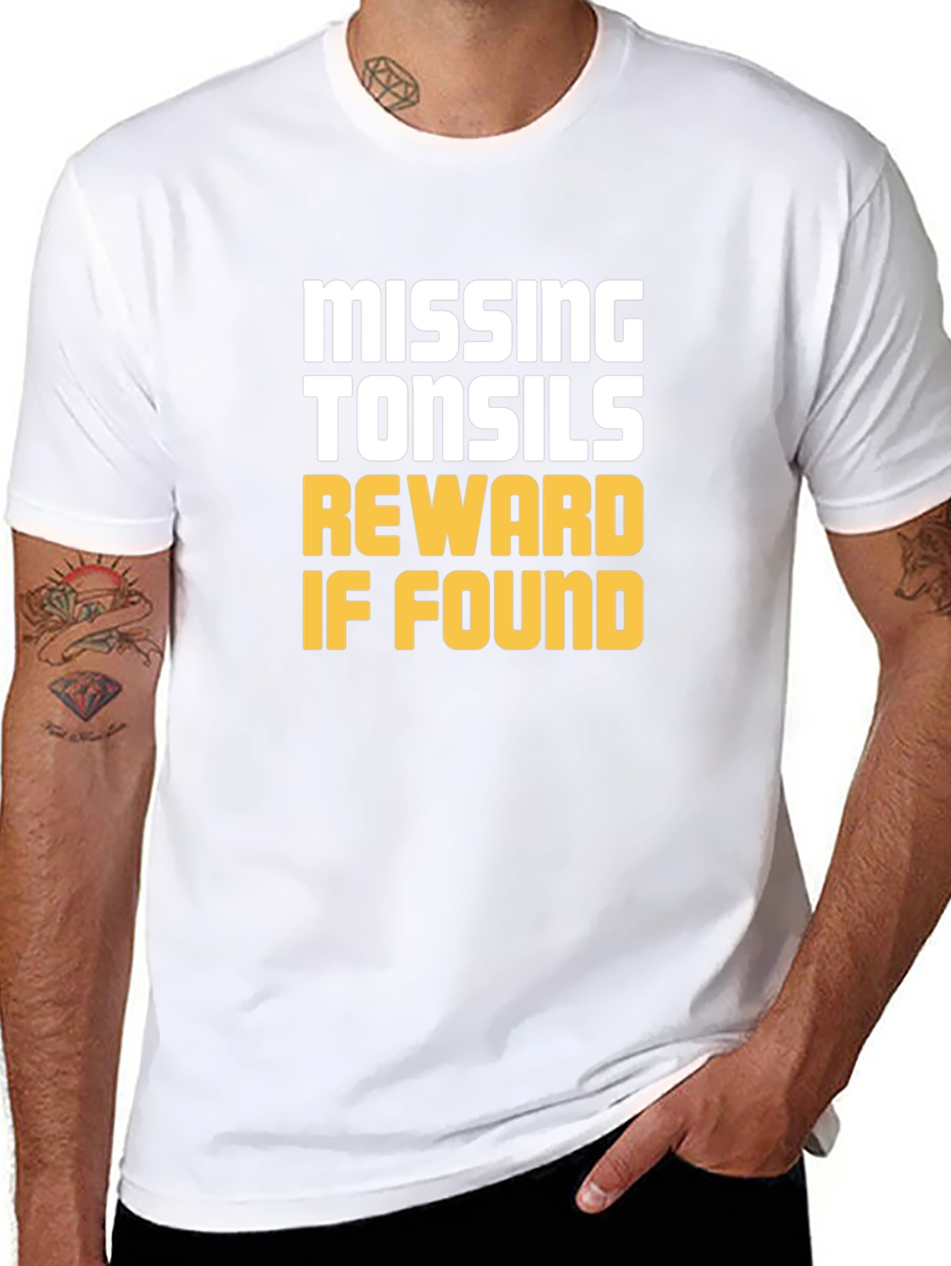 Missing Tonsils Reward T-Shirt - Funny Humor Tee