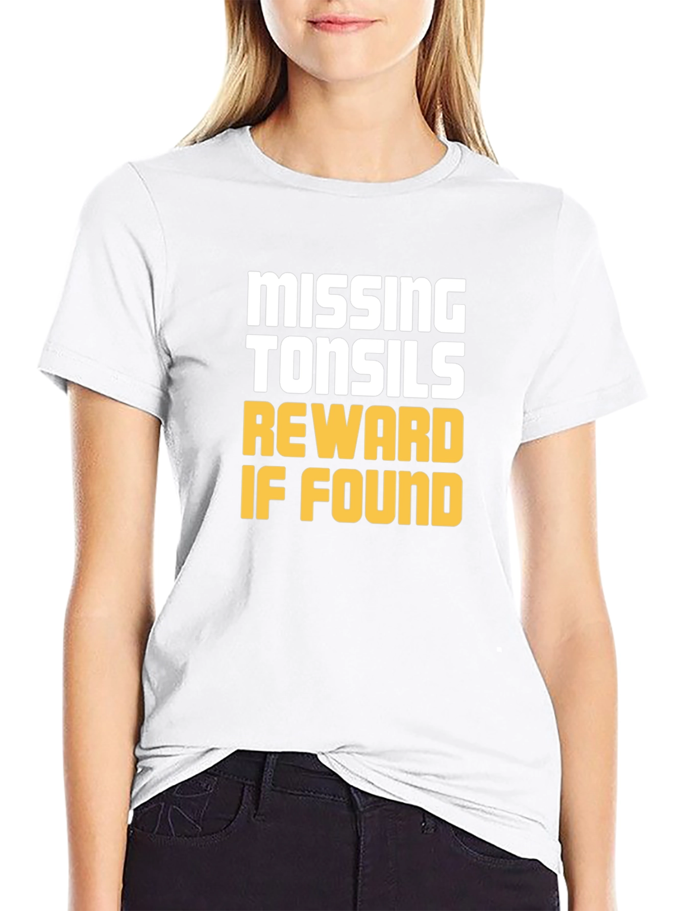 Missing Tonsils Reward T-Shirt - Funny Humor Tee