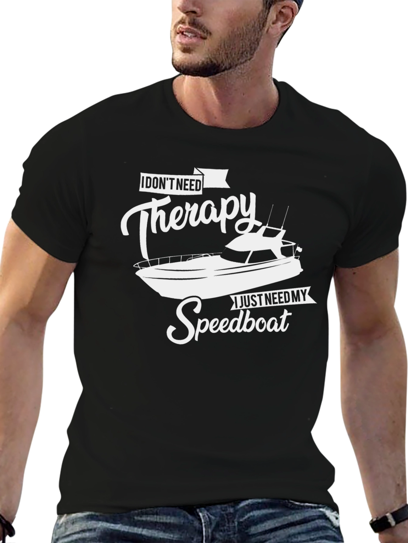 I Dont Need Therapy Speedboat Graphic Tee
