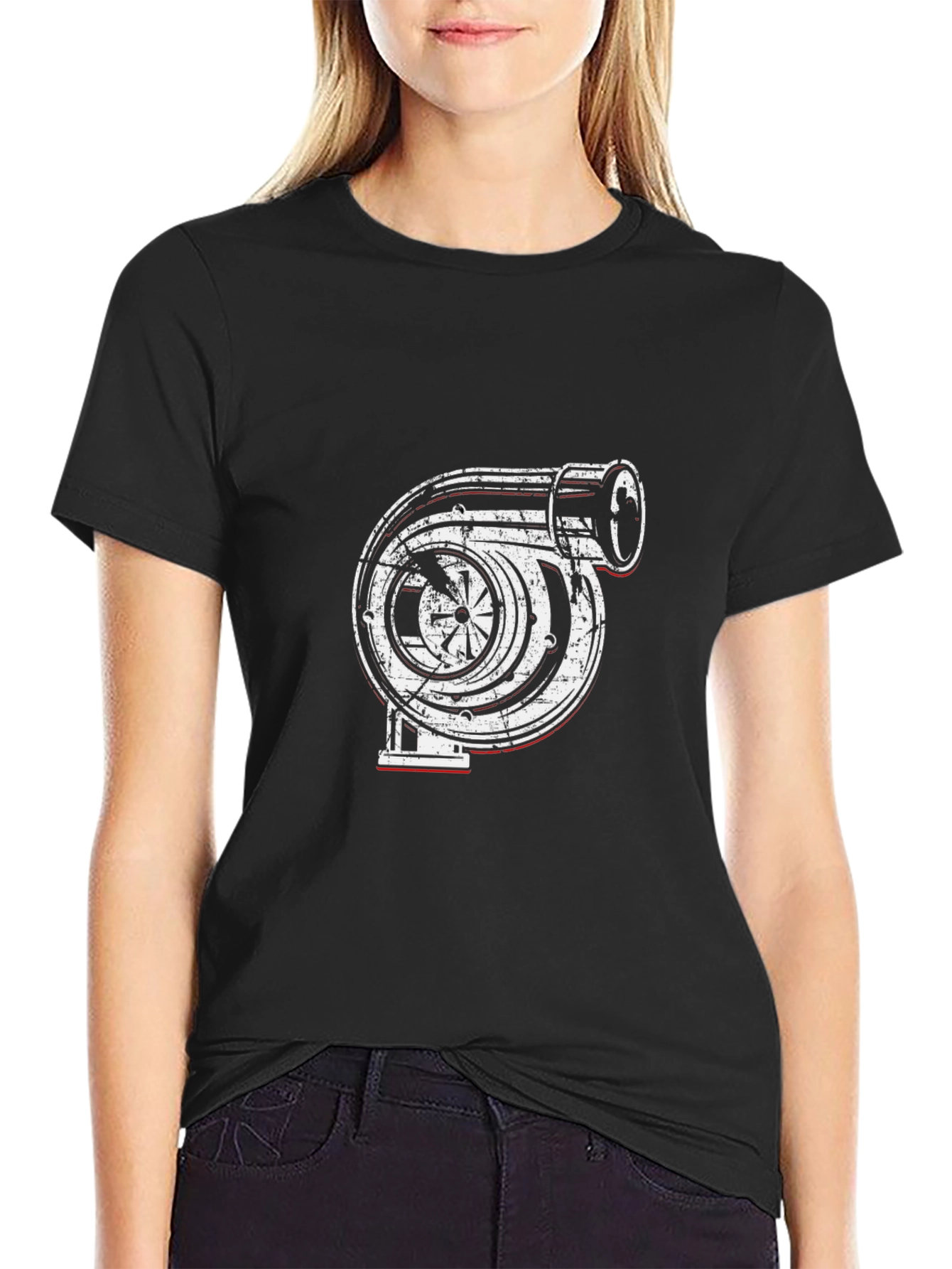 Turbo Engine Graphic T-Shirt - Black