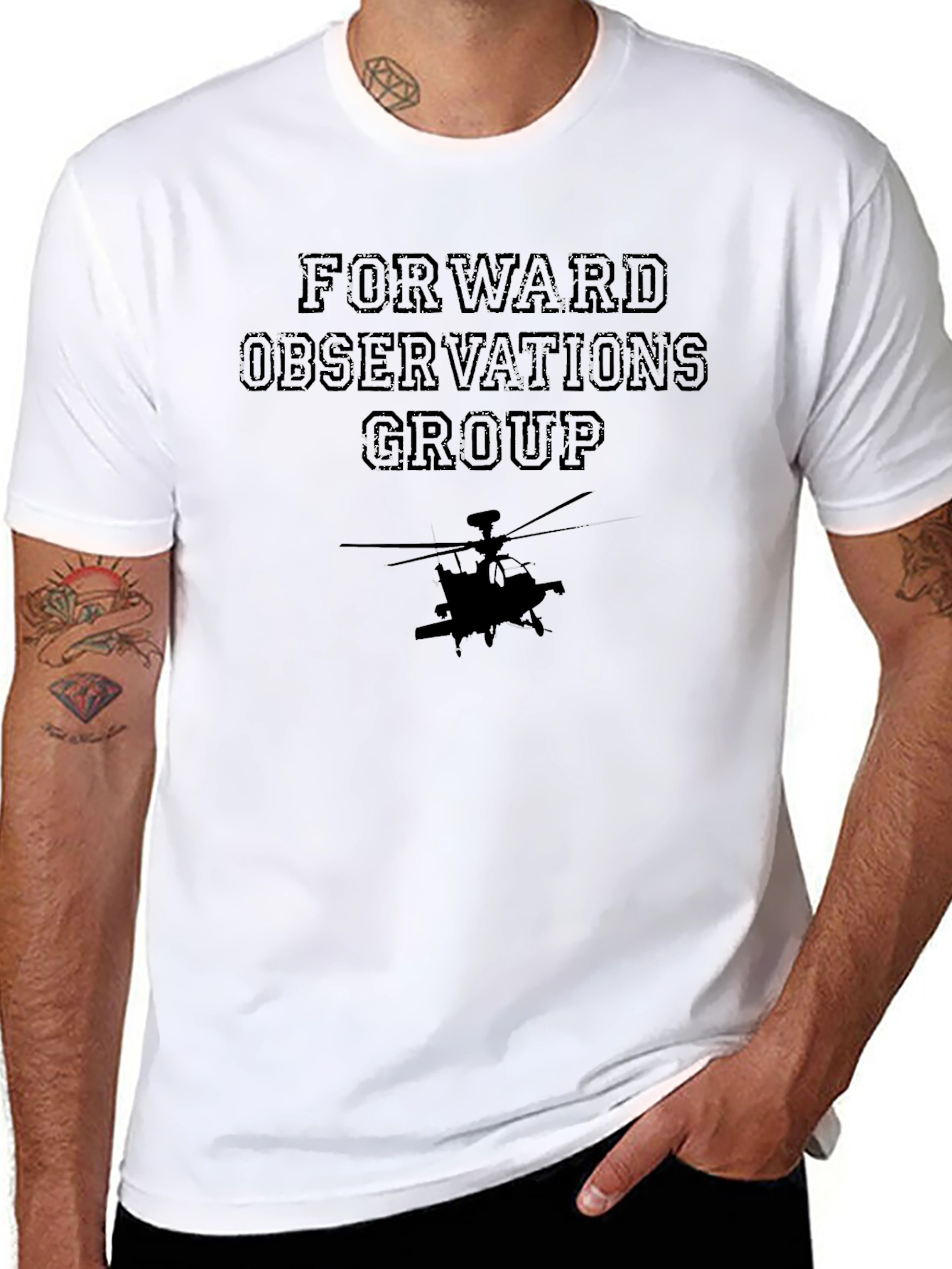 Forward Observations Group Helicopter T-Shirt