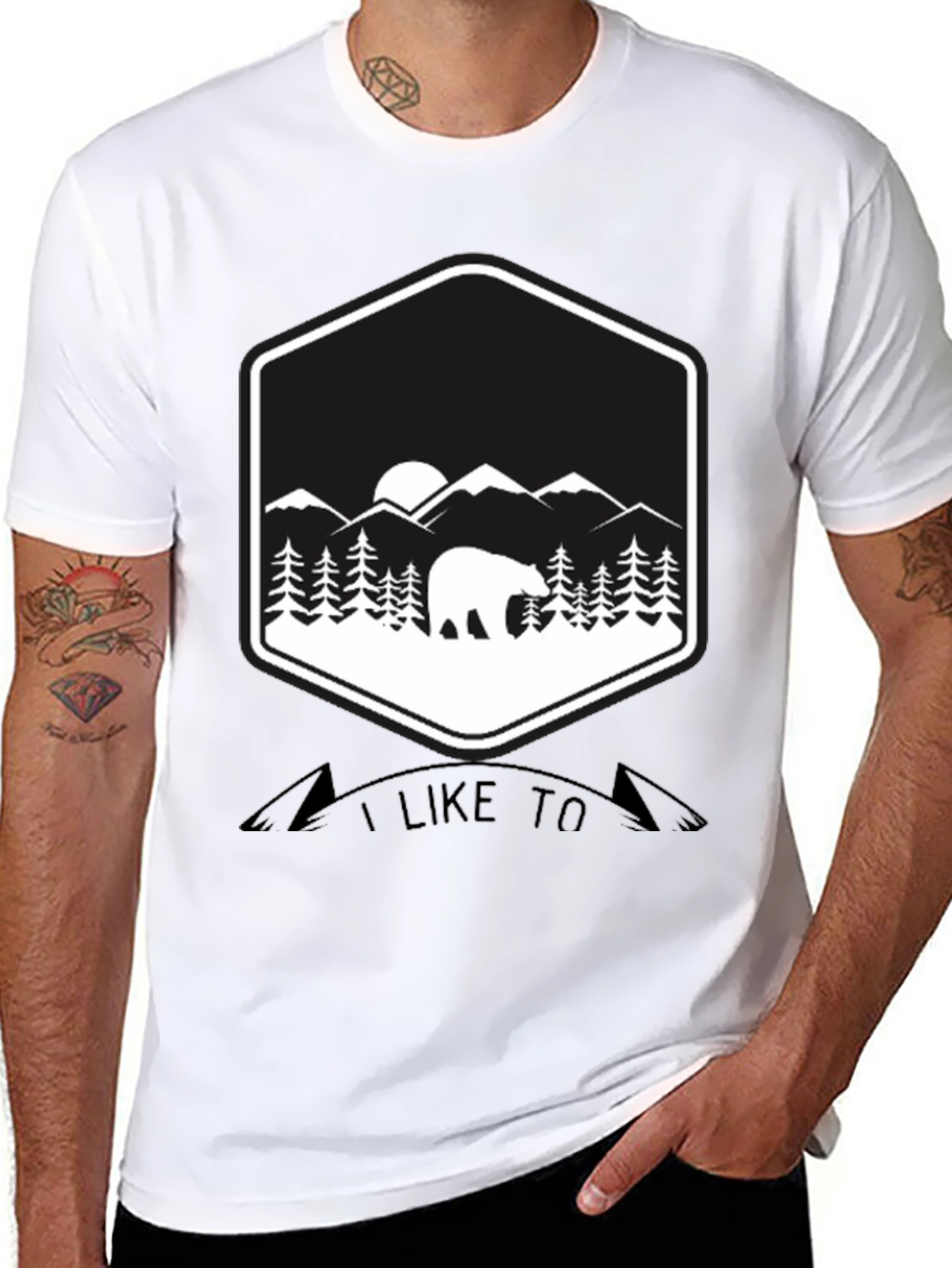 Bear Mountain Graphic Tee - Nature Lover T-Shirt