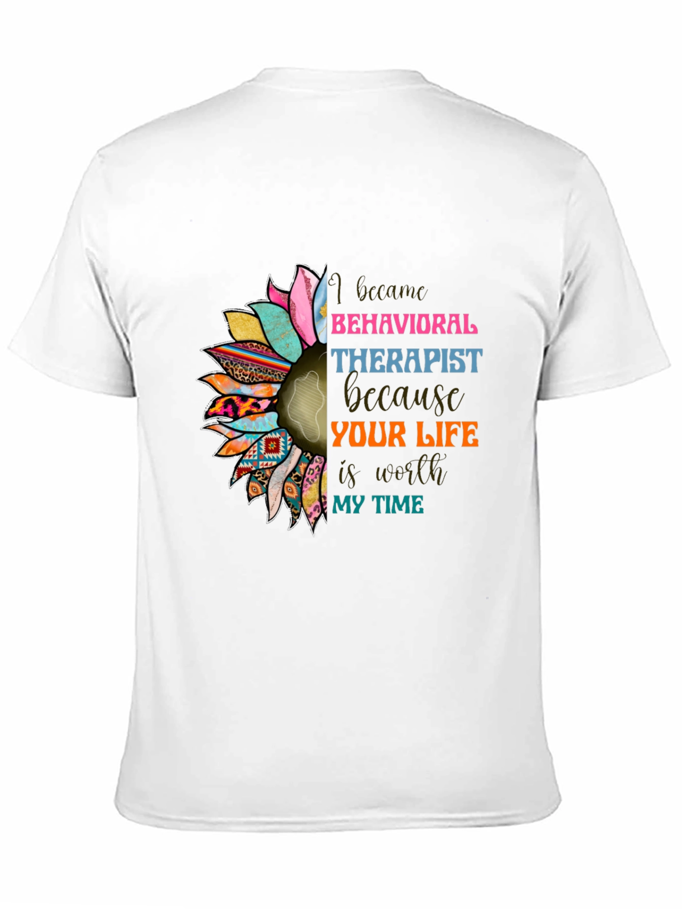 Behavioral Therapist Sunflower Graphic T-Shirt