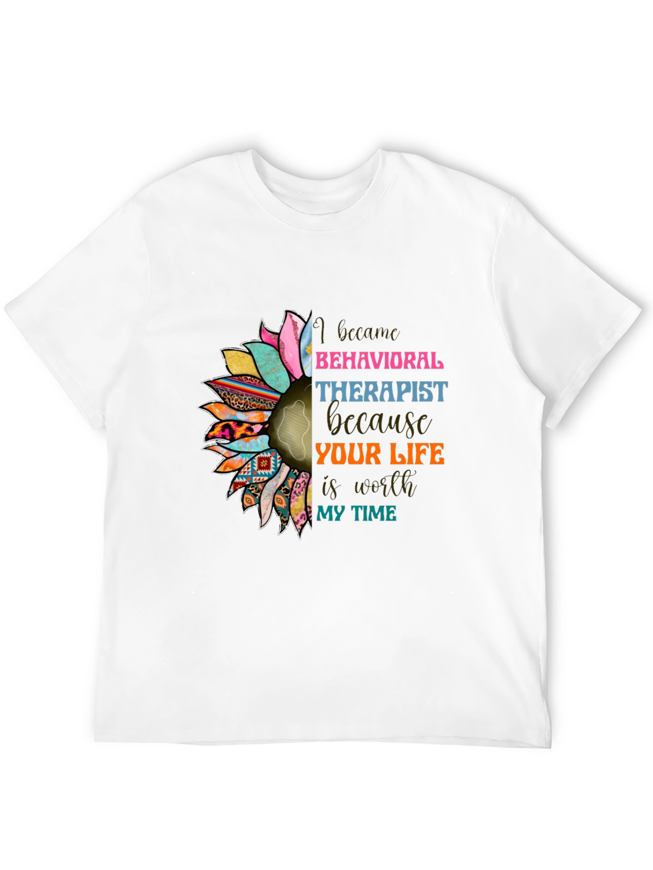 Behavioral Therapist Sunflower Graphic T-Shirt