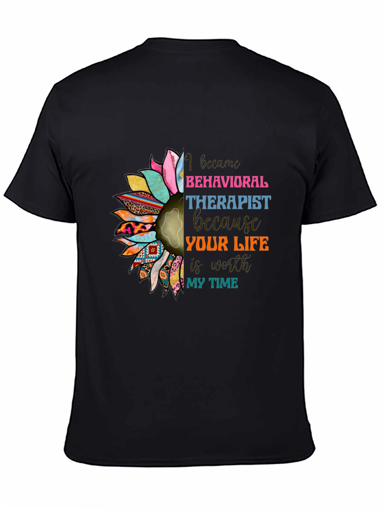 Behavioral Therapist Sunflower Graphic T-Shirt