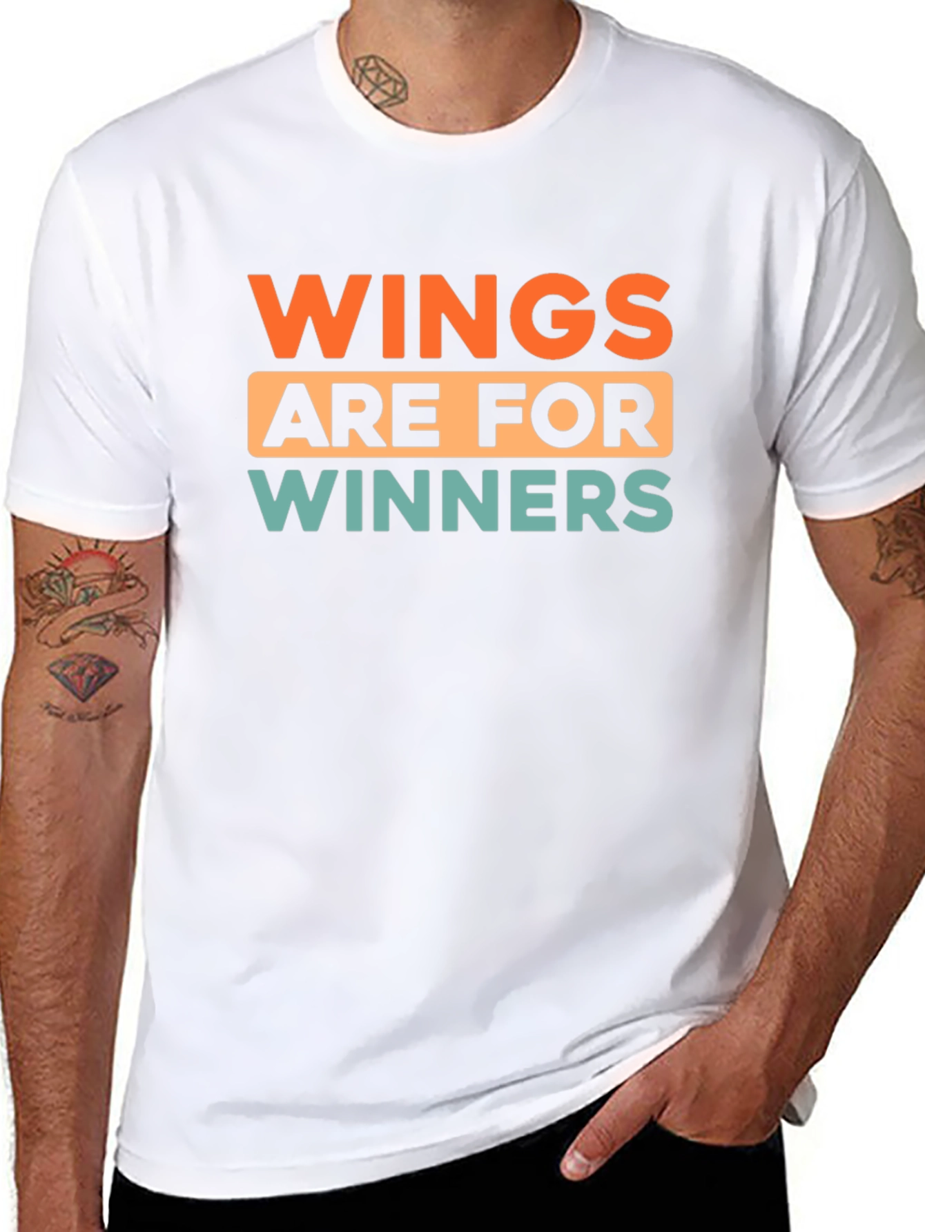 Wings Are For Winners Black T-Shirt
