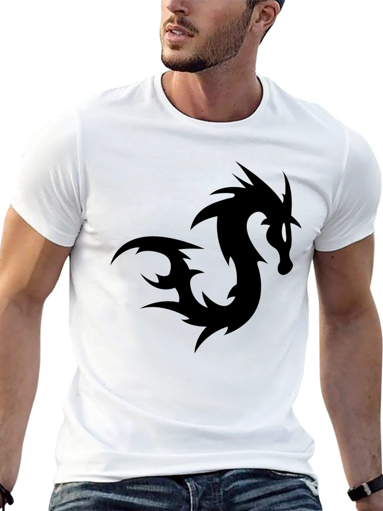 Black Dragon Graphic Tee - Casual Menswear