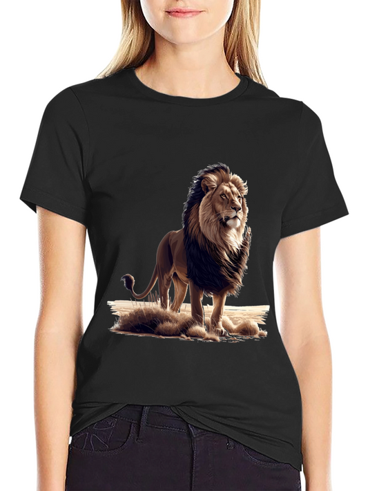 Lion Graphic Black T-Shirt