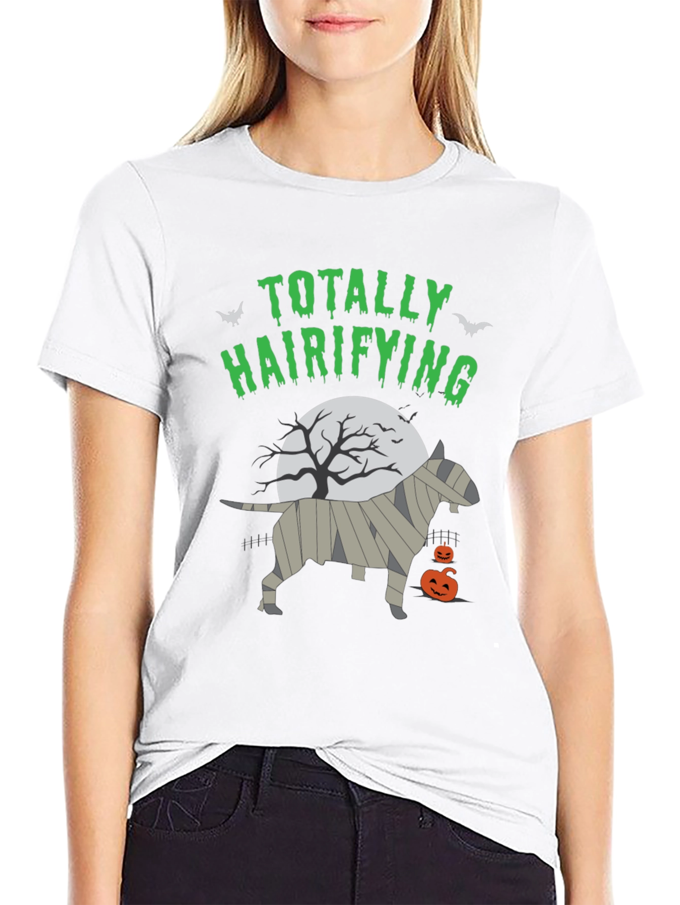 Totally Hairifying Bull Terrier Halloween T-Shirt