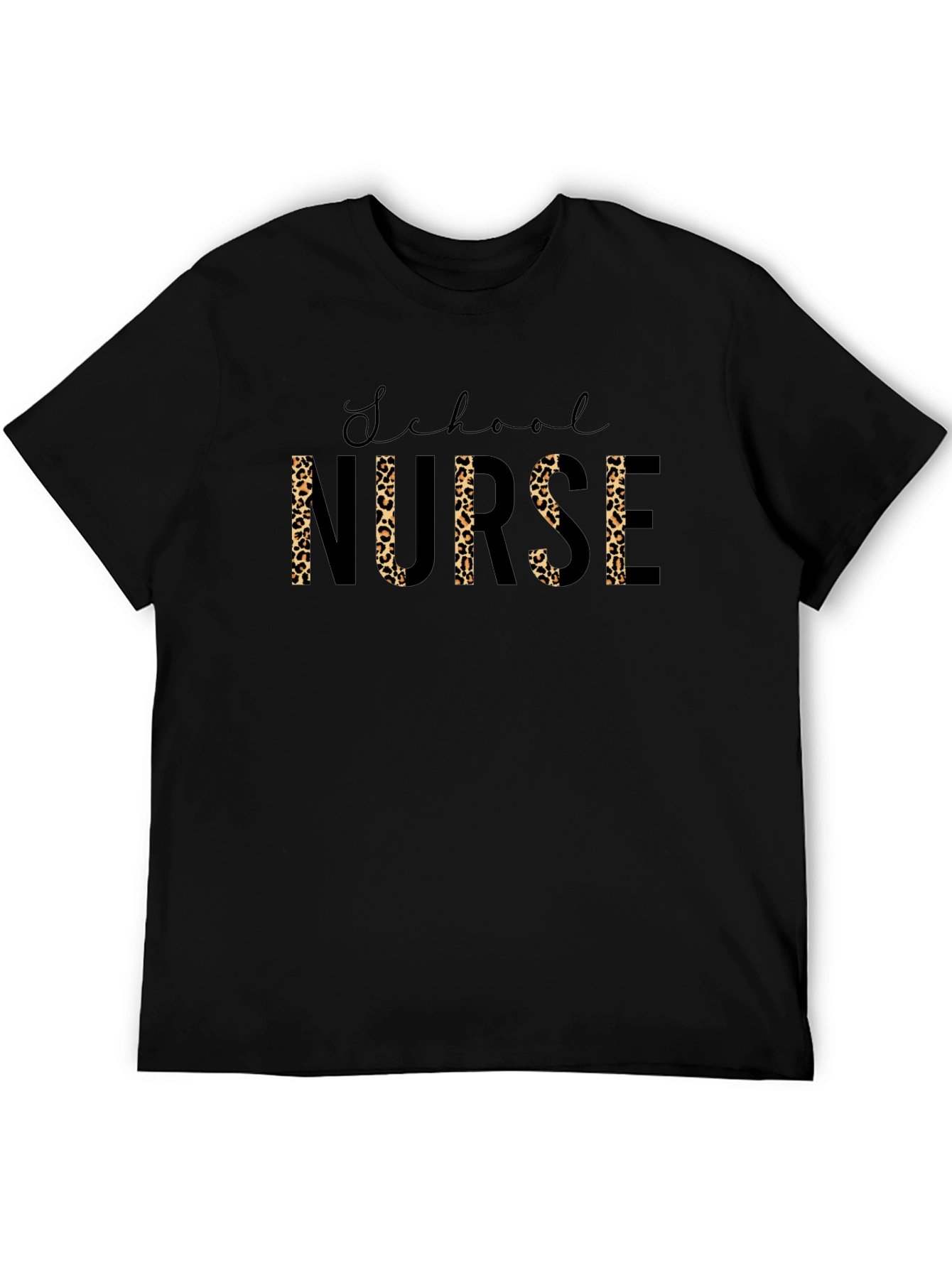 School Nurse Leopard Print T-Shirt