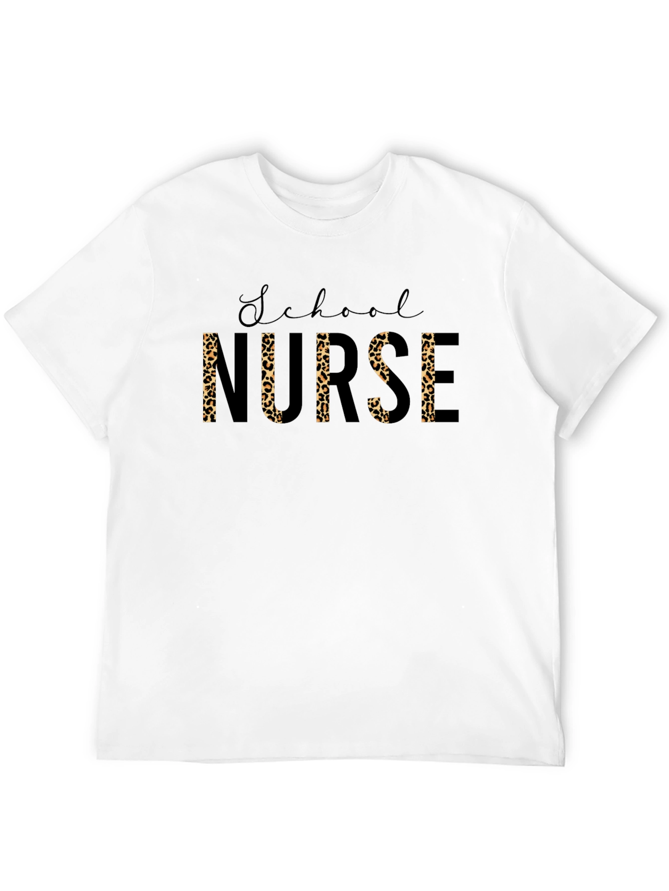 School Nurse Leopard Print T-Shirt