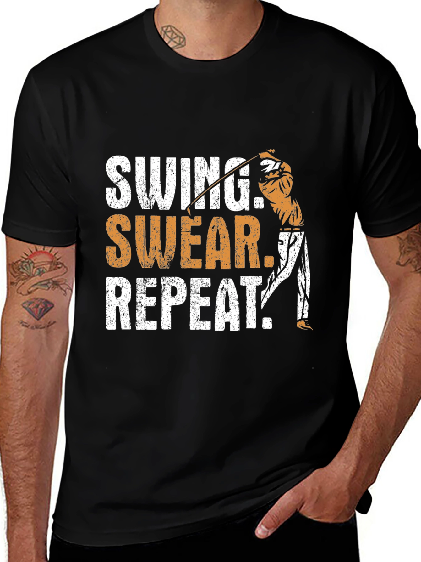 Swing Swear Repeat Golfing T-Shirt