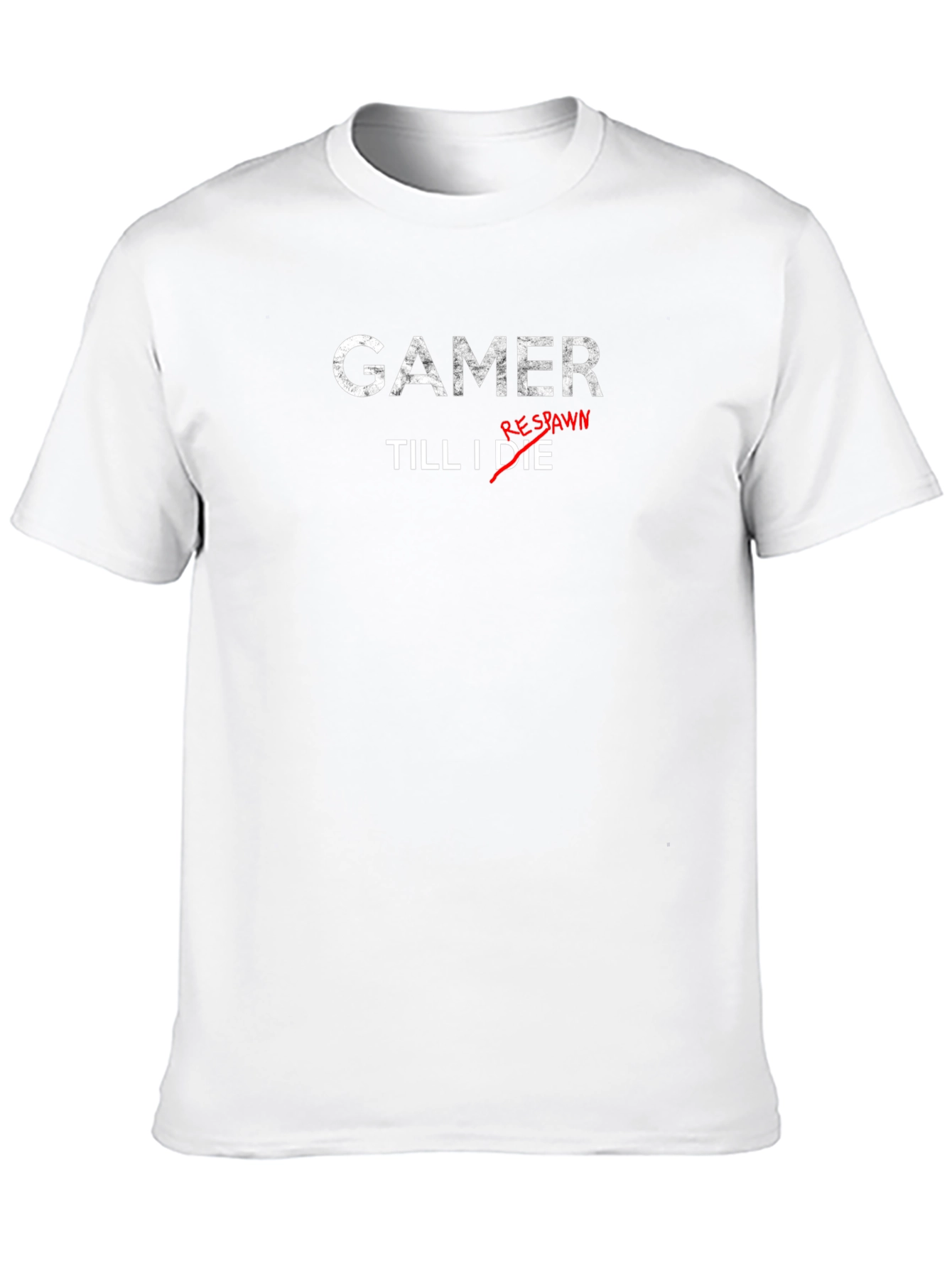 Gamer Till I Respawn Black Cotton T-Shirt