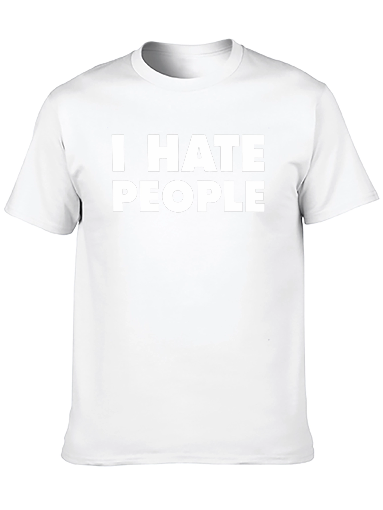I Hate People Graphic Tee - Black Casual T-Shirt