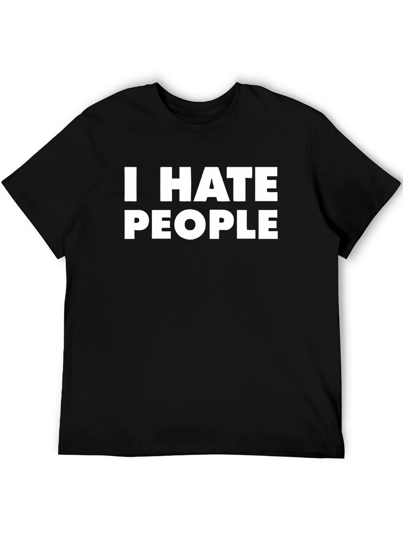 I Hate People Graphic Tee - Black Casual T-Shirt