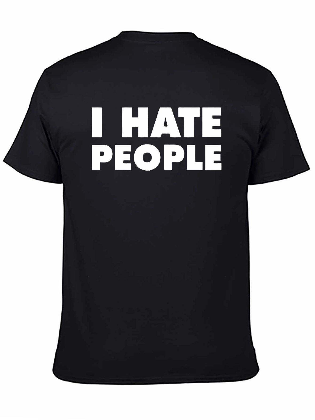 I Hate People Graphic Tee - Black Casual T-Shirt