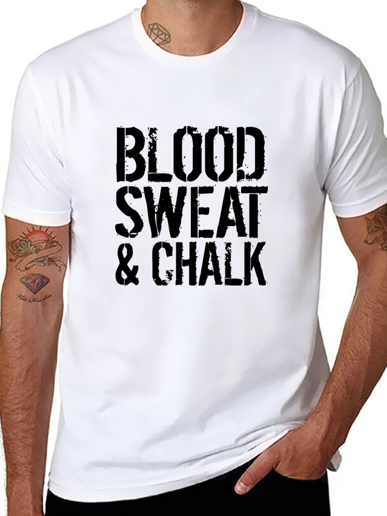 Blood Sweat & Chalk Black Graphic Tee