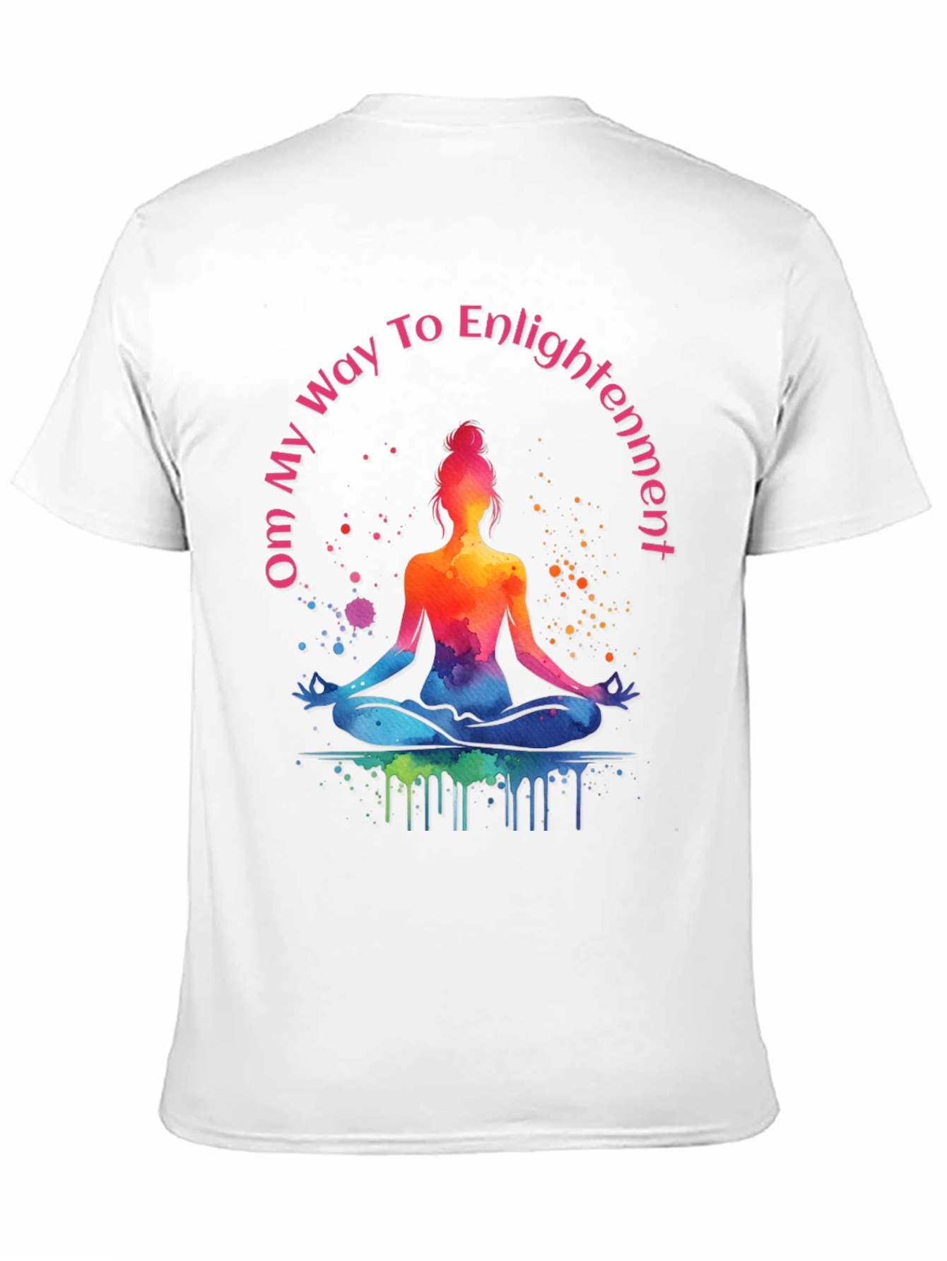 Om Way To Enlightenment T-Shirt - Meditating Yoga Tee